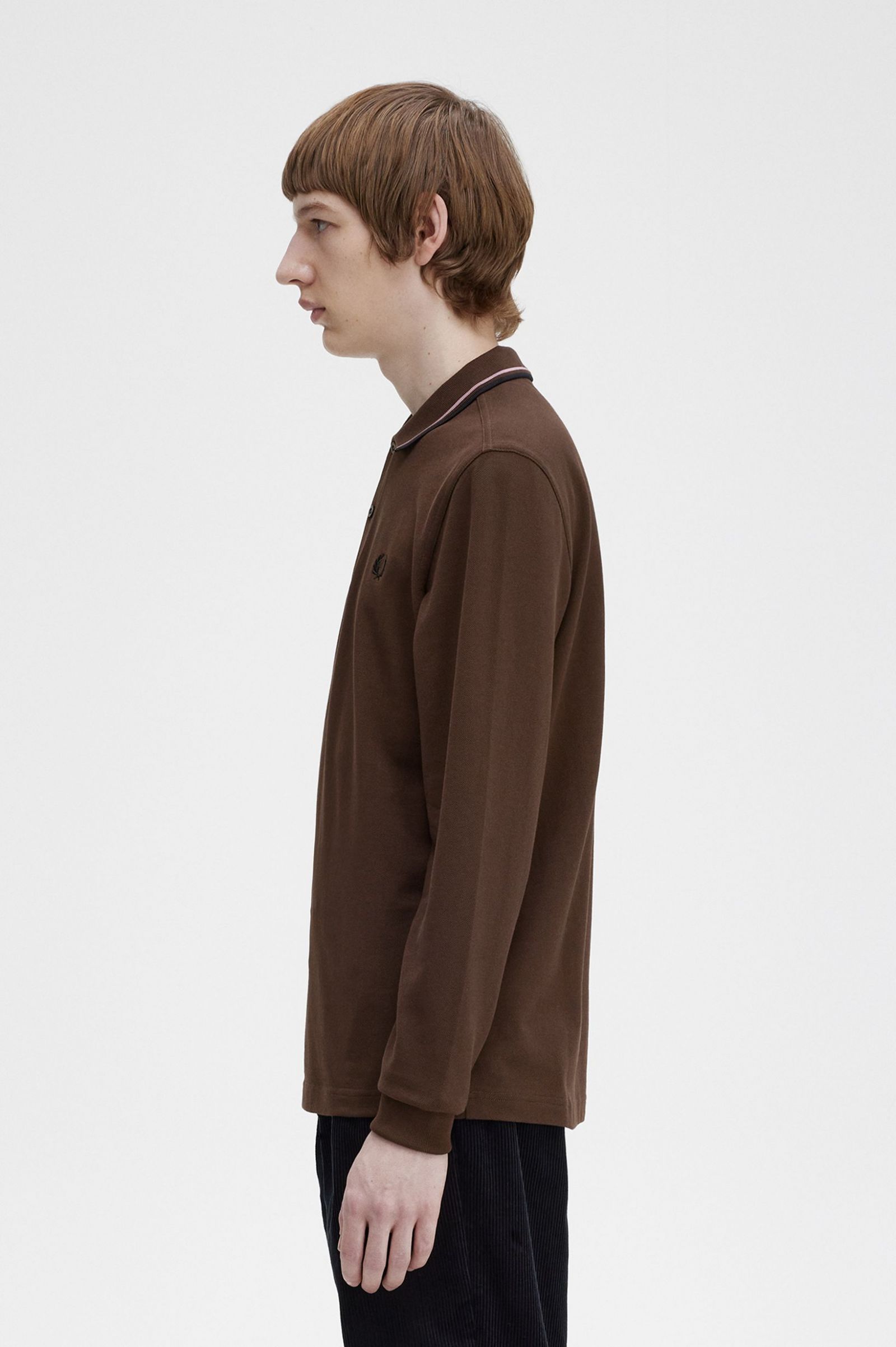The Fred Perry ShirtM3636 Burnt Tobacco / Dark Pink / Black