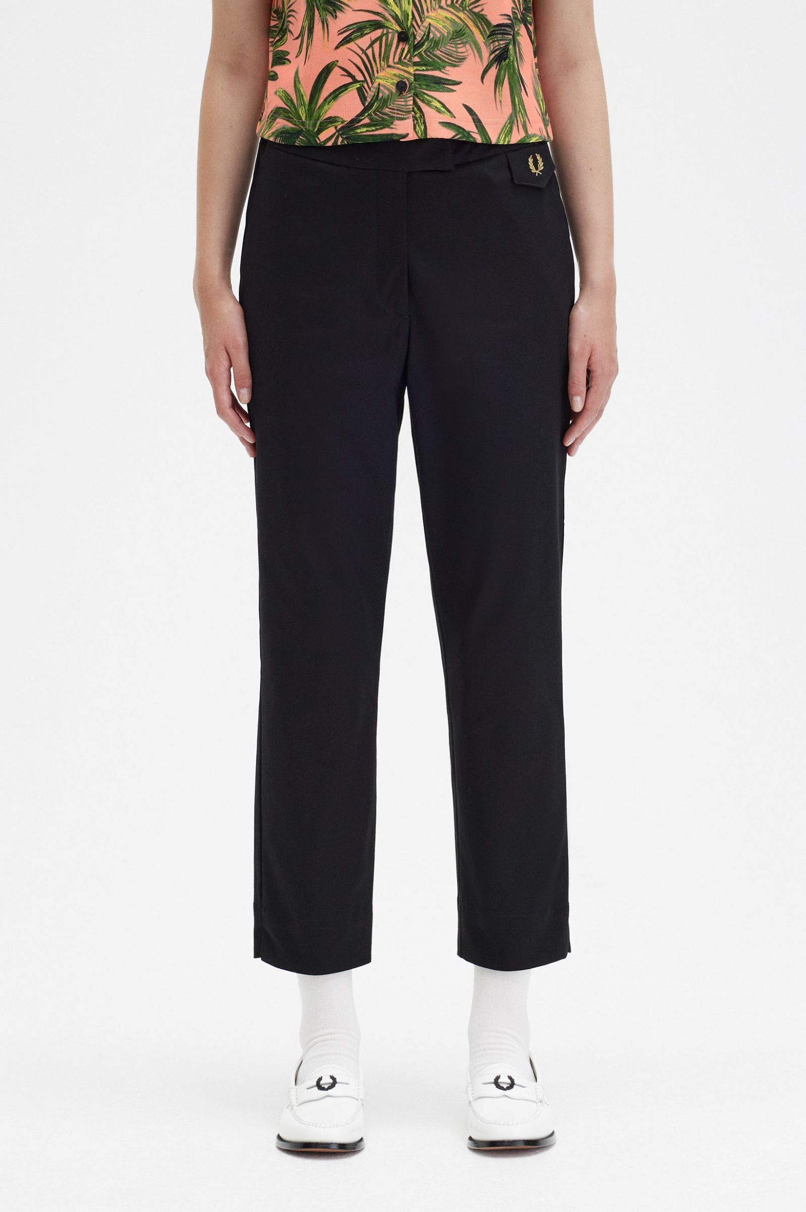 Amy Winehouse FoundationHigh Waist Trousers Coral Heat