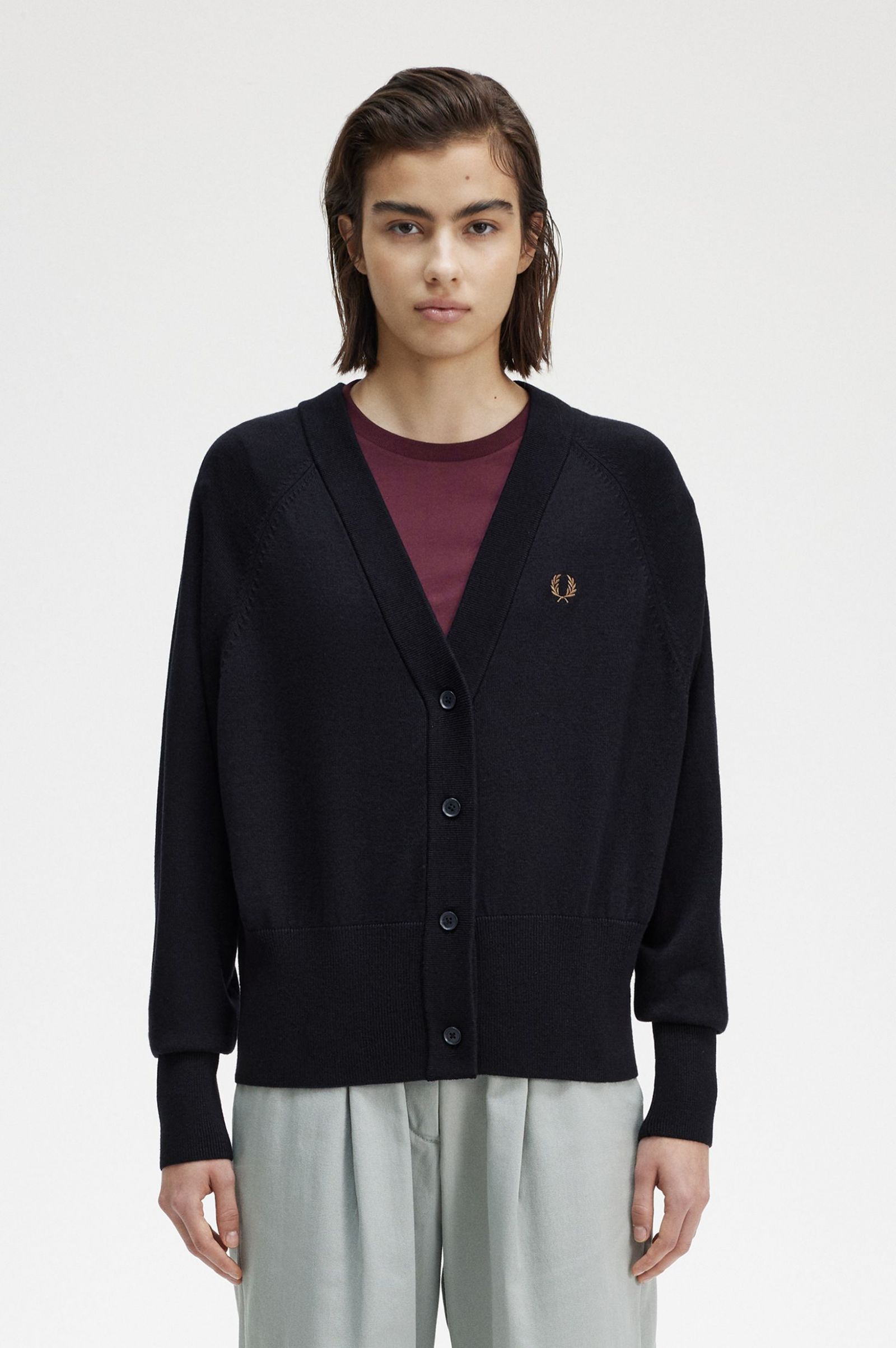 V-Neck Cardigan Navy