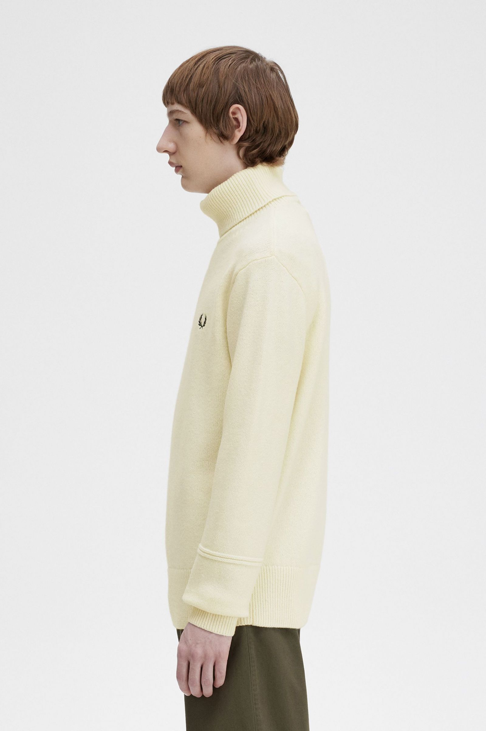 Knitted Roll Neck Jumper Ecru