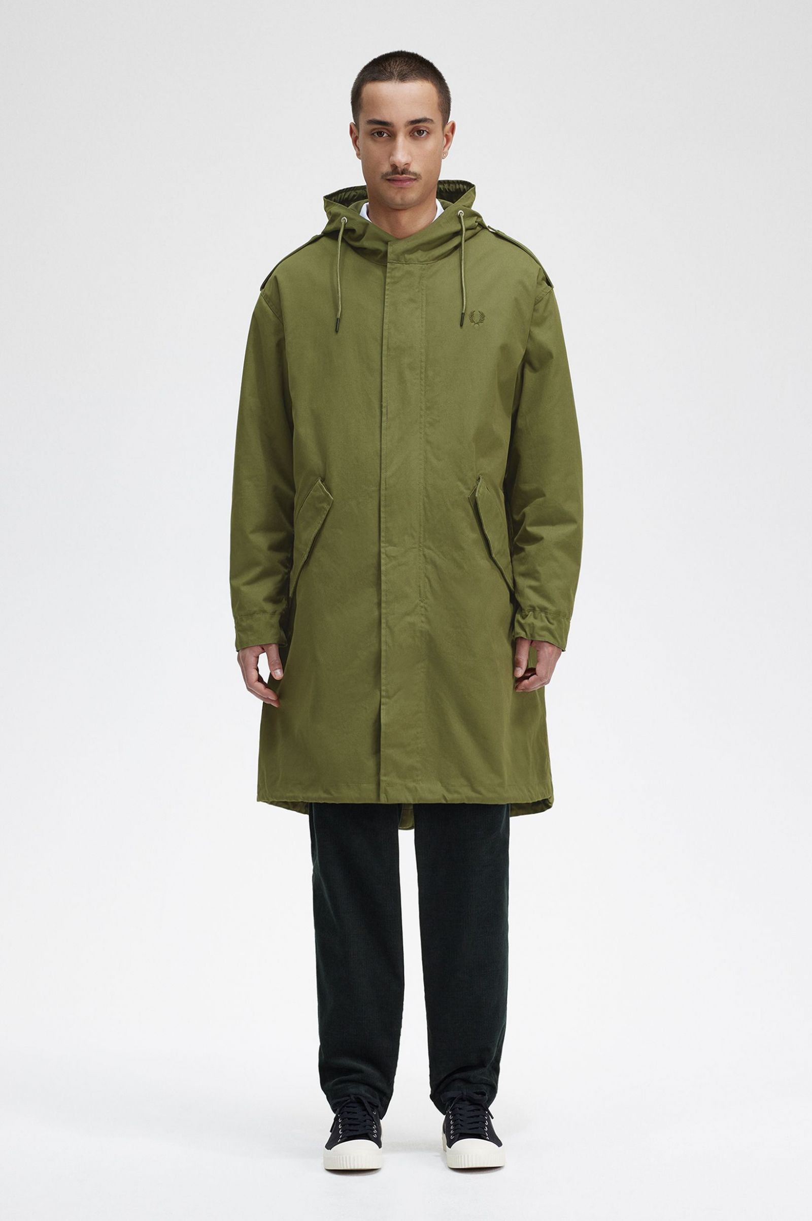 Faux Fur Lined Parka Parka Green