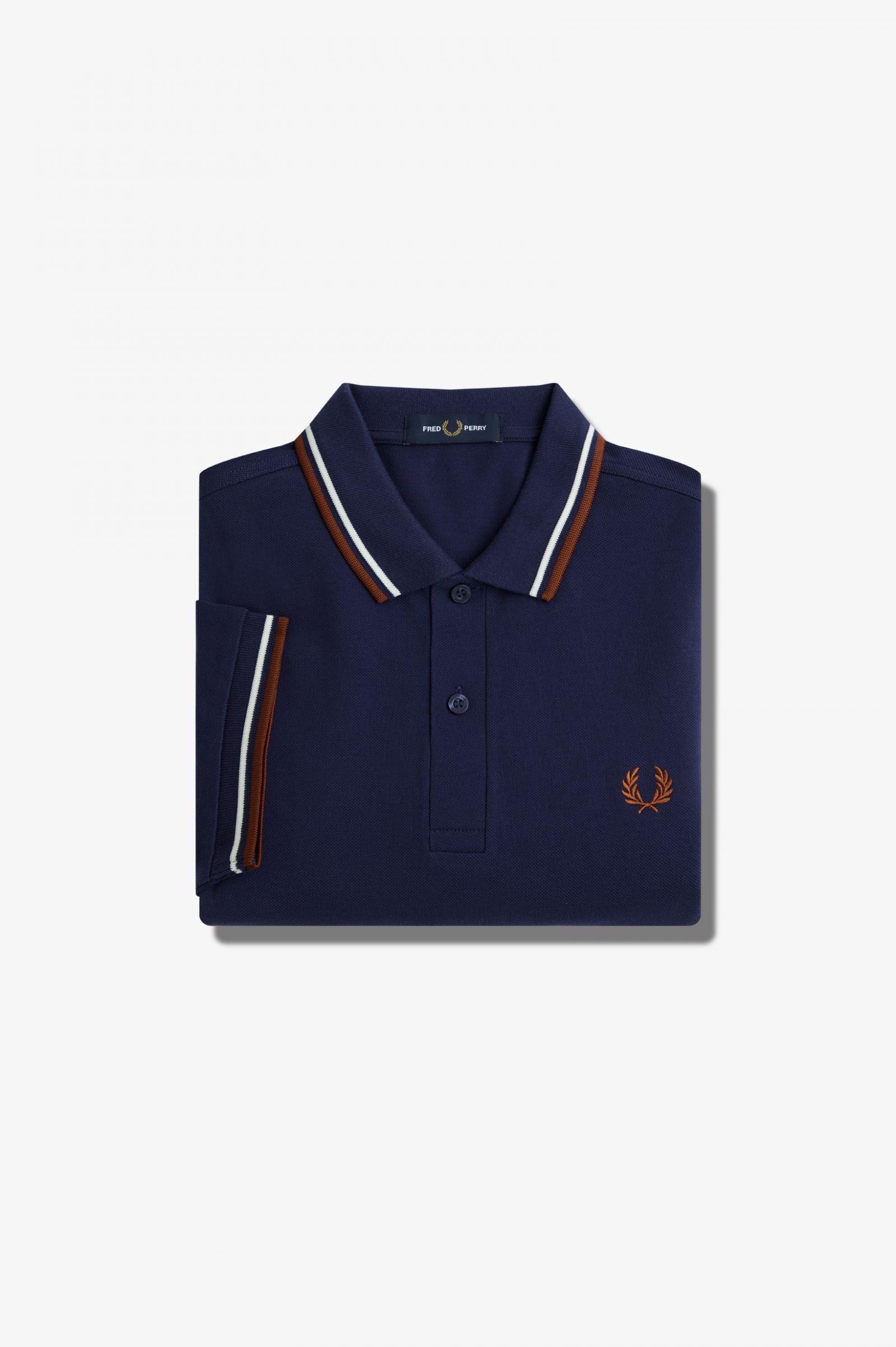 The Fred Perry ShirtM3600 French Navy / Ecru / Whisky Brown