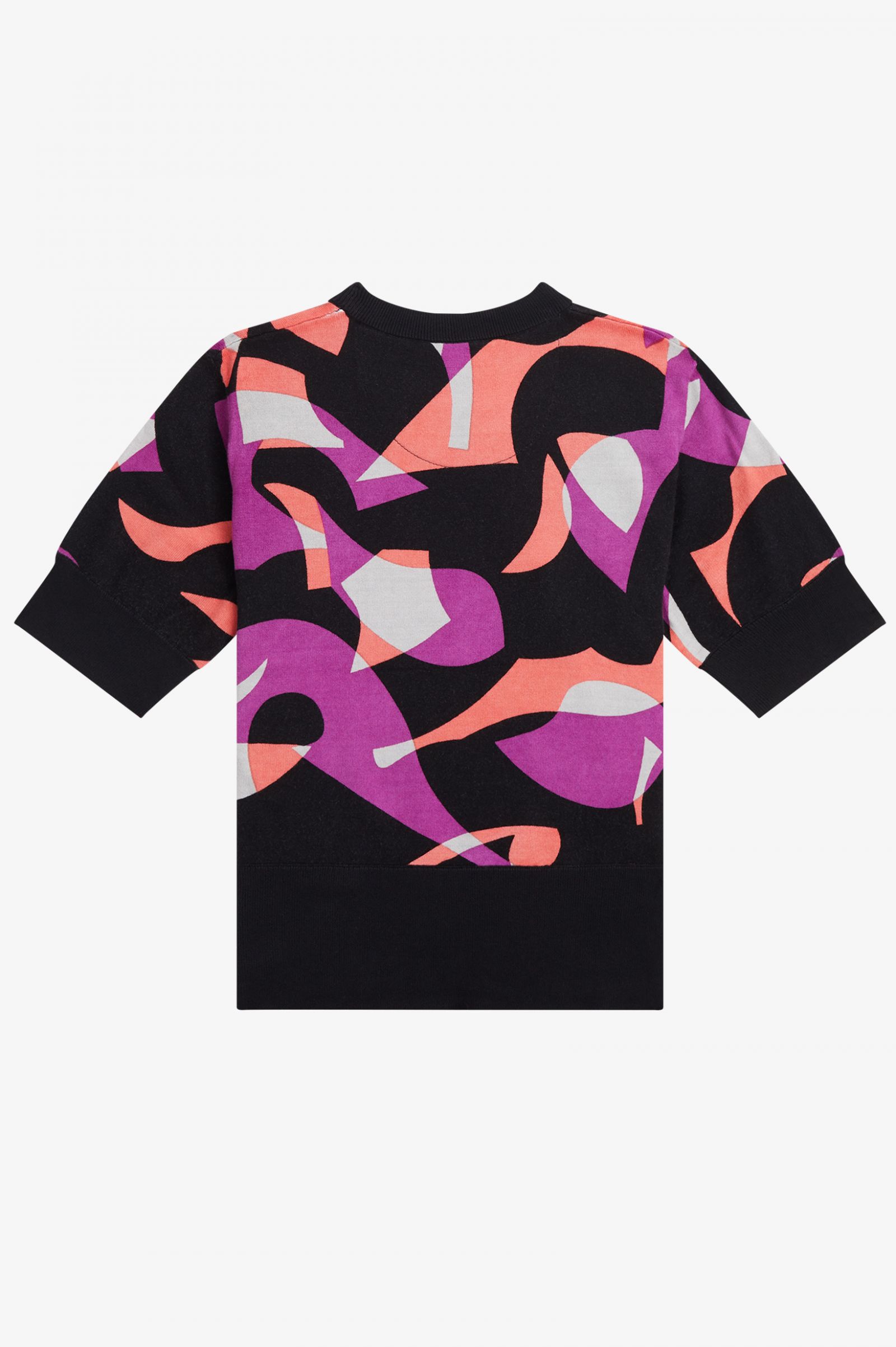 Amy Winehouse FoundationAbstract Short Sleeve Jumper Coral Heat