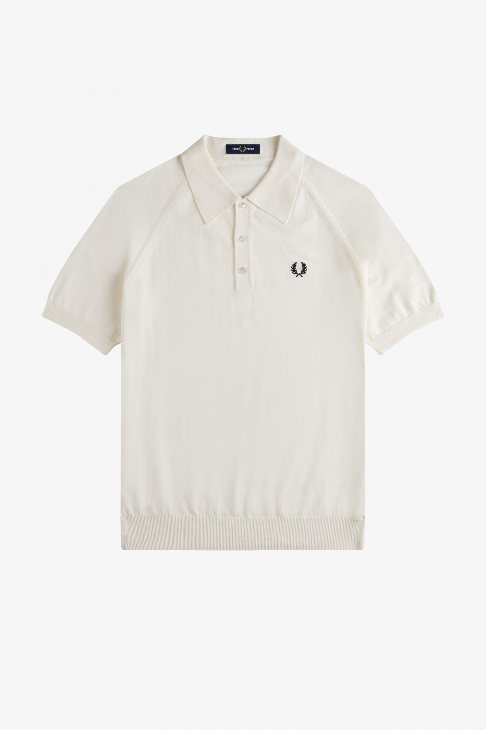 Reissues Raglan Sleeve Knitted Shirt Snow White
