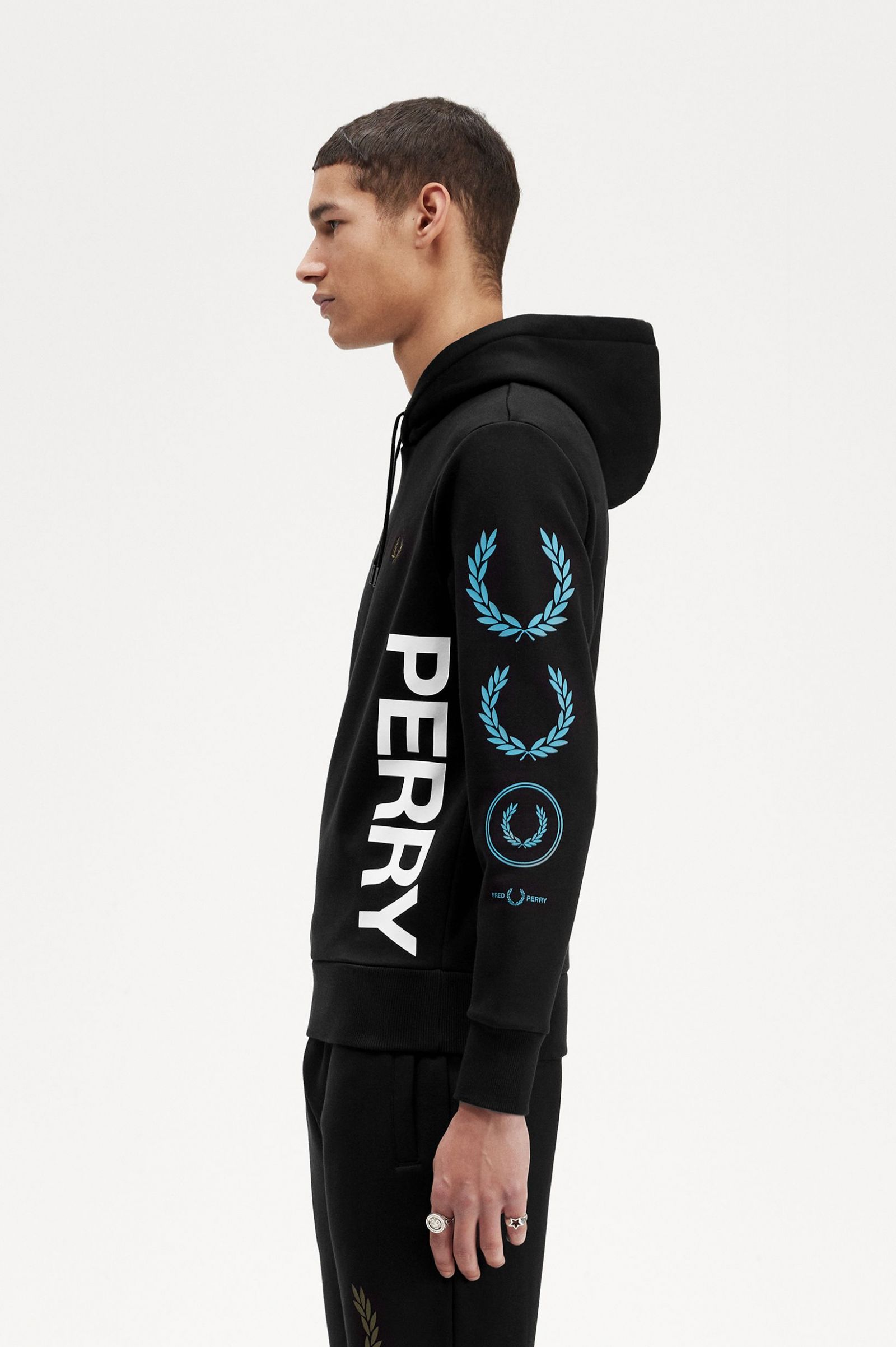 Graphic Branding Hooded Sweatshirt Black