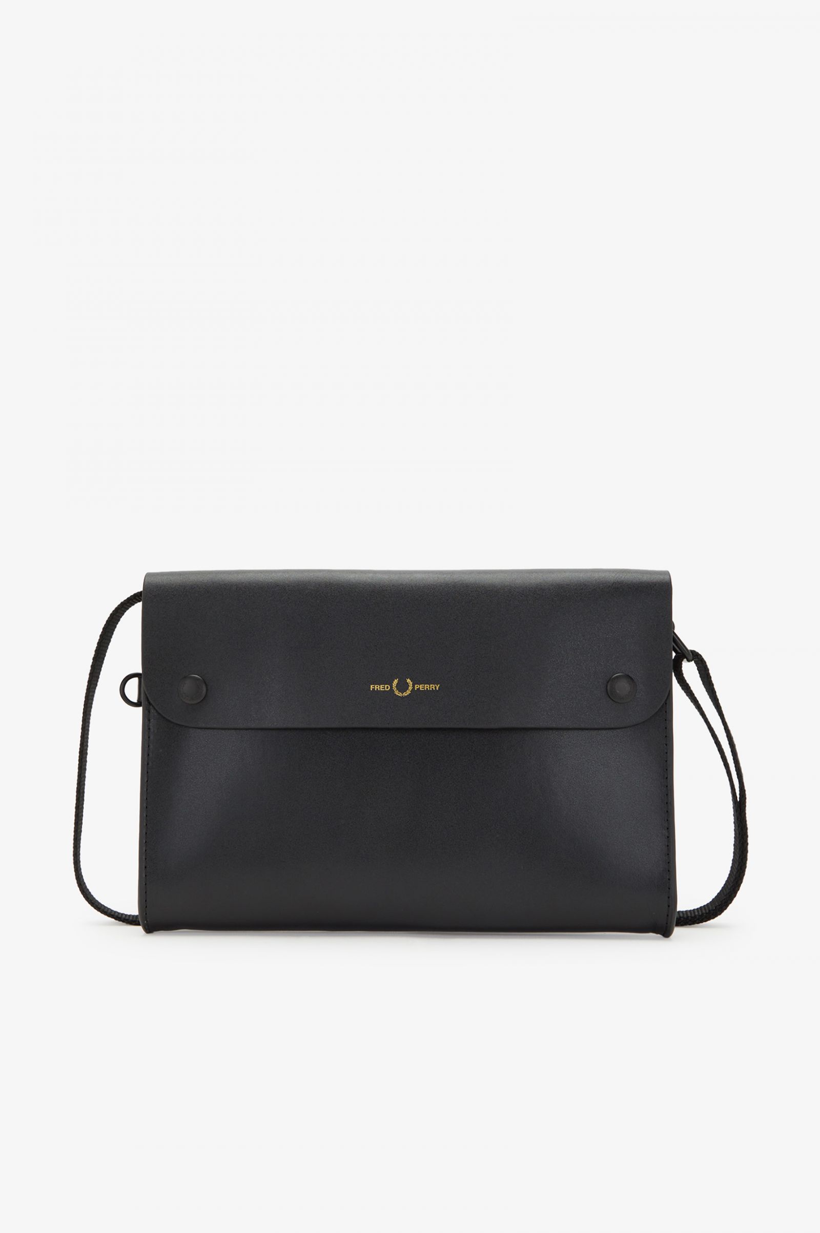 Burnished Leather Sacoche Bag Black