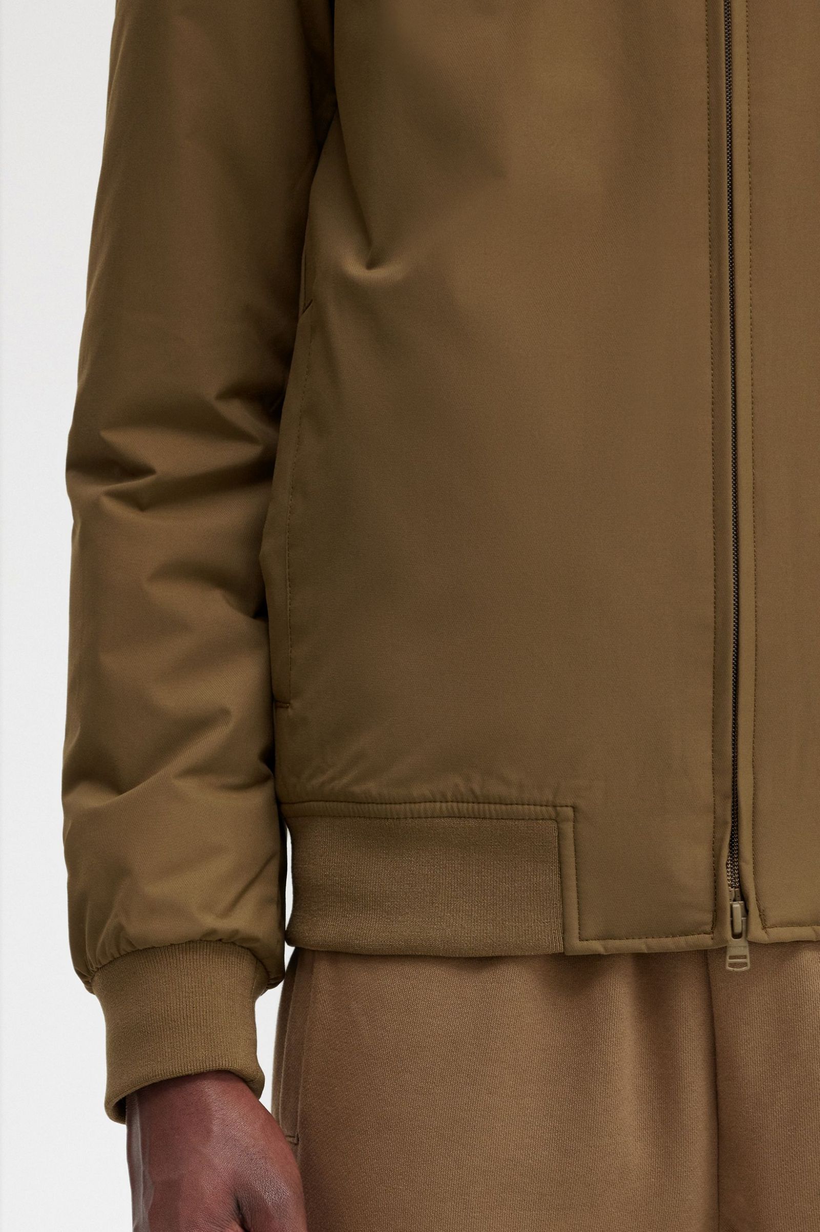Padded Hooded Brentham Jacket Shaded Stone