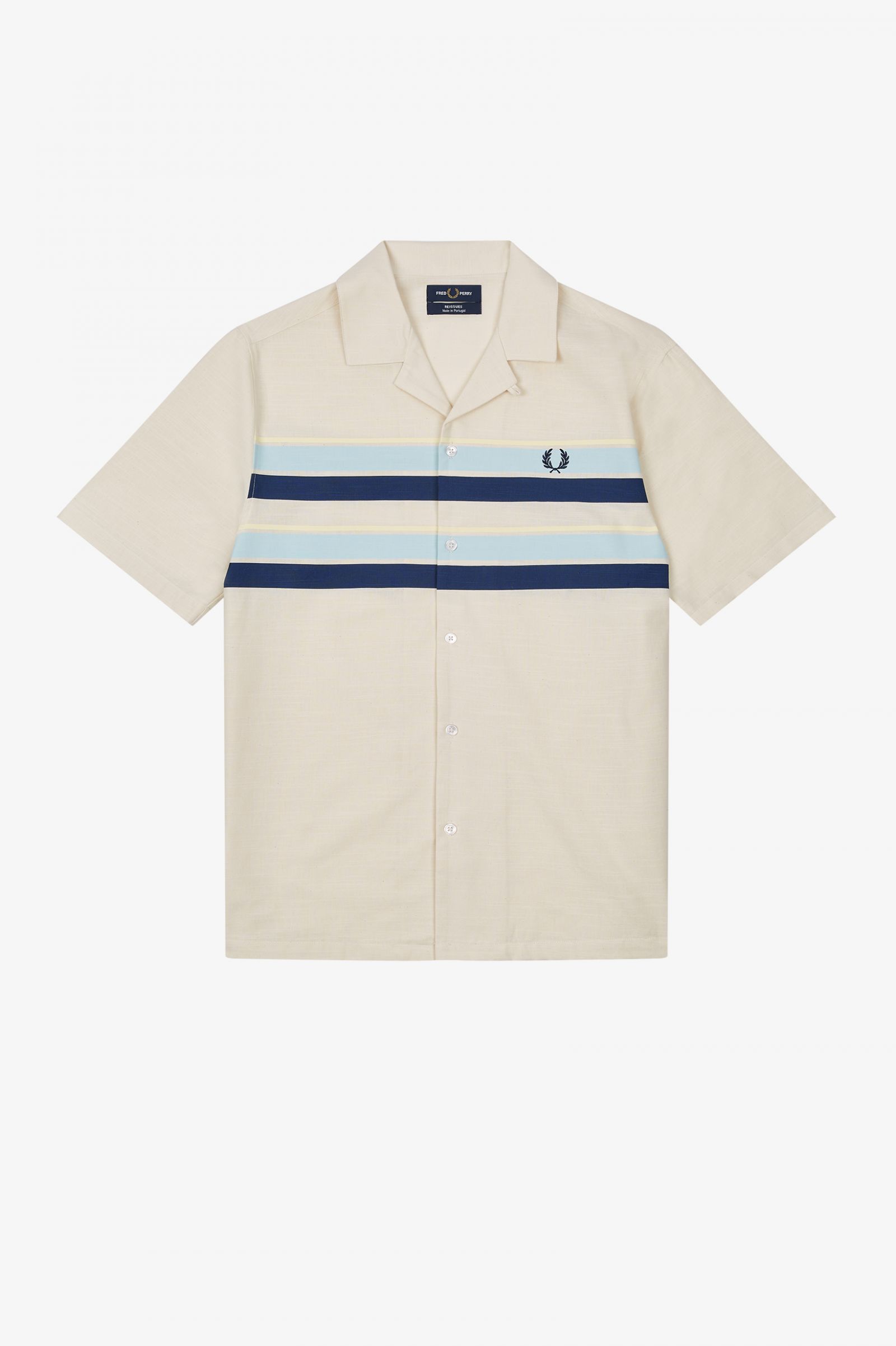 ReissuesStriped Beach Shirt Wax Yellow
