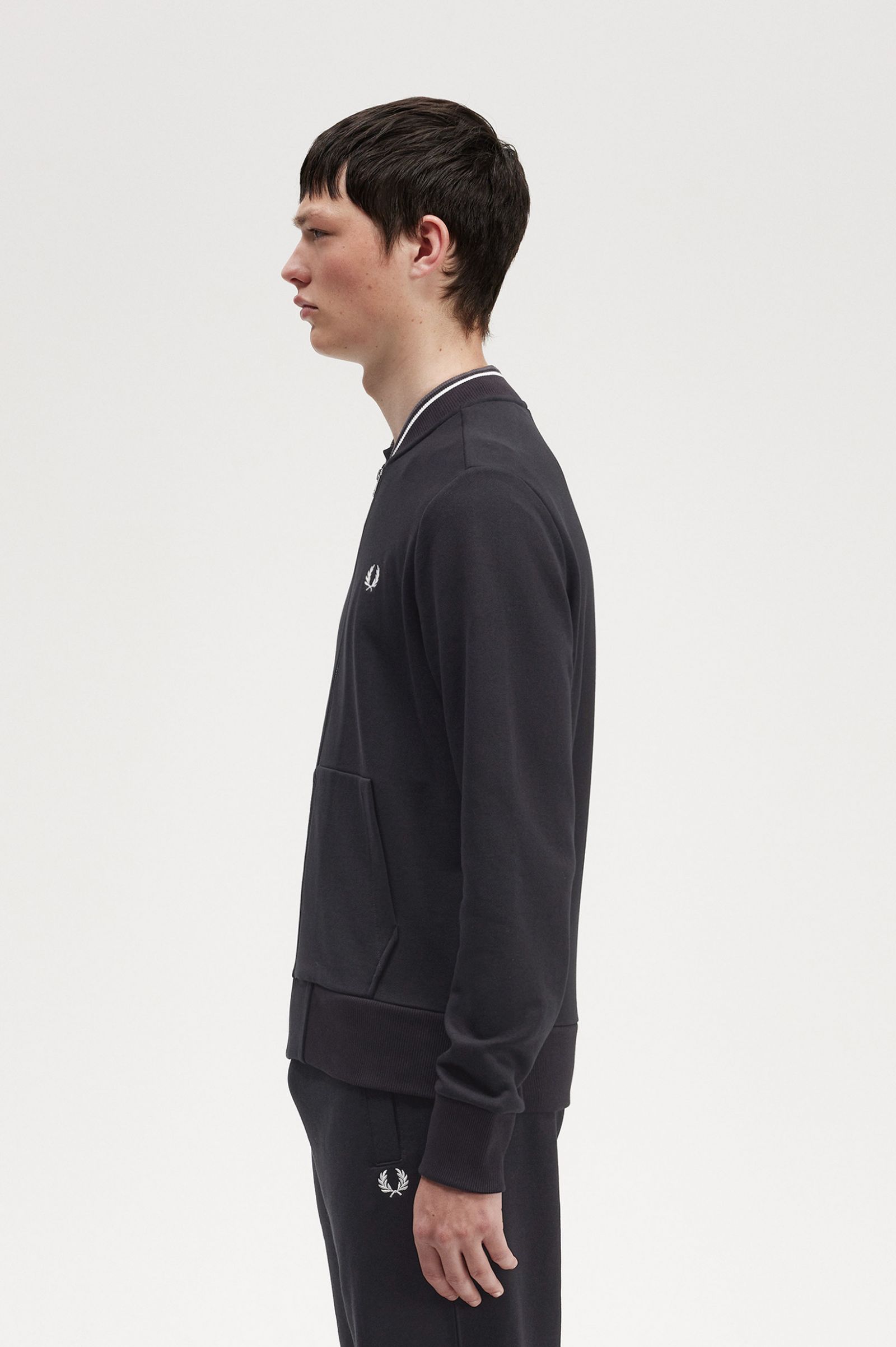 Zip Through Sweatshirt Black