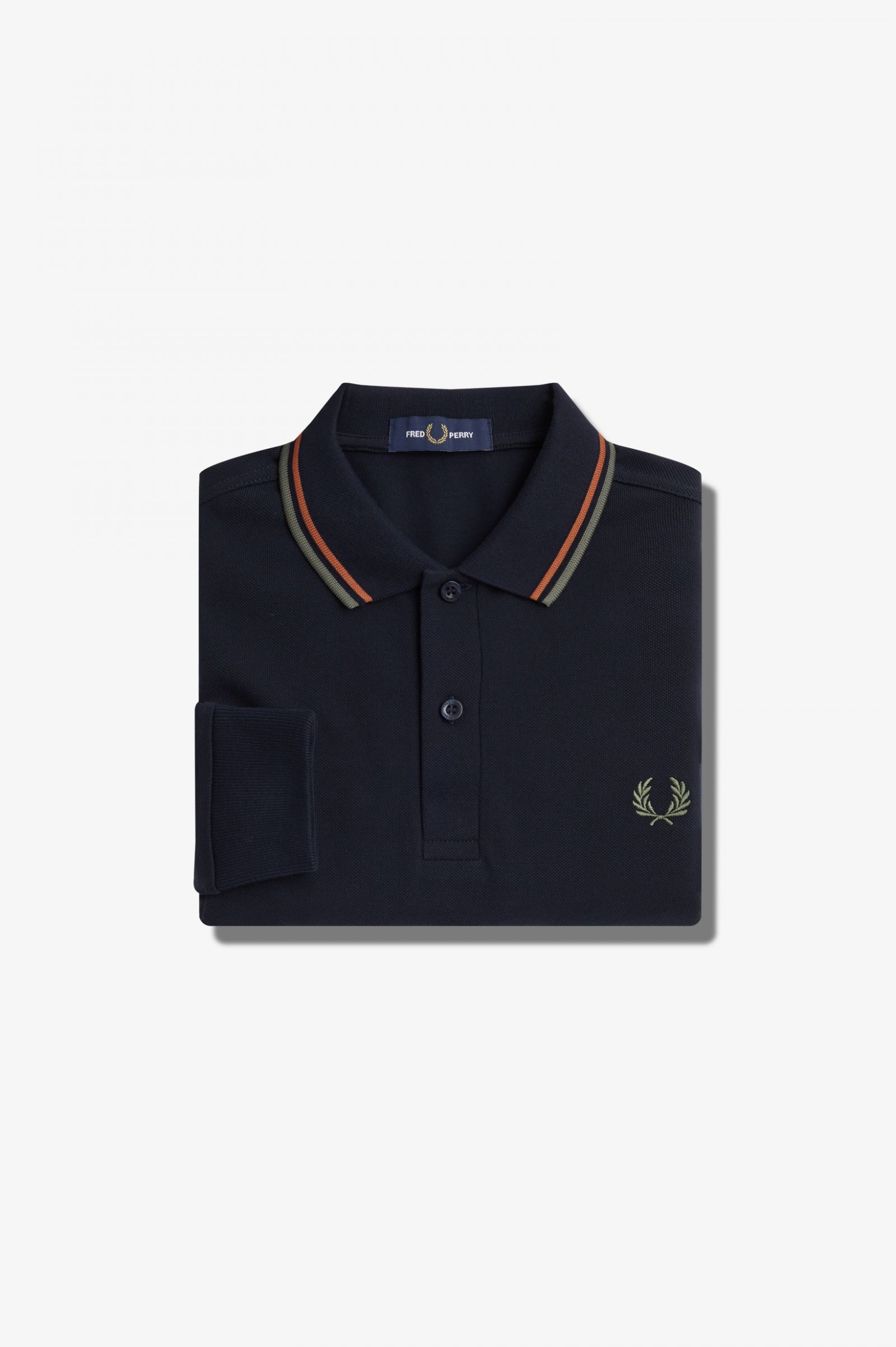 The Fred Perry ShirtM3636 Navy / Nut Flake / Field Green