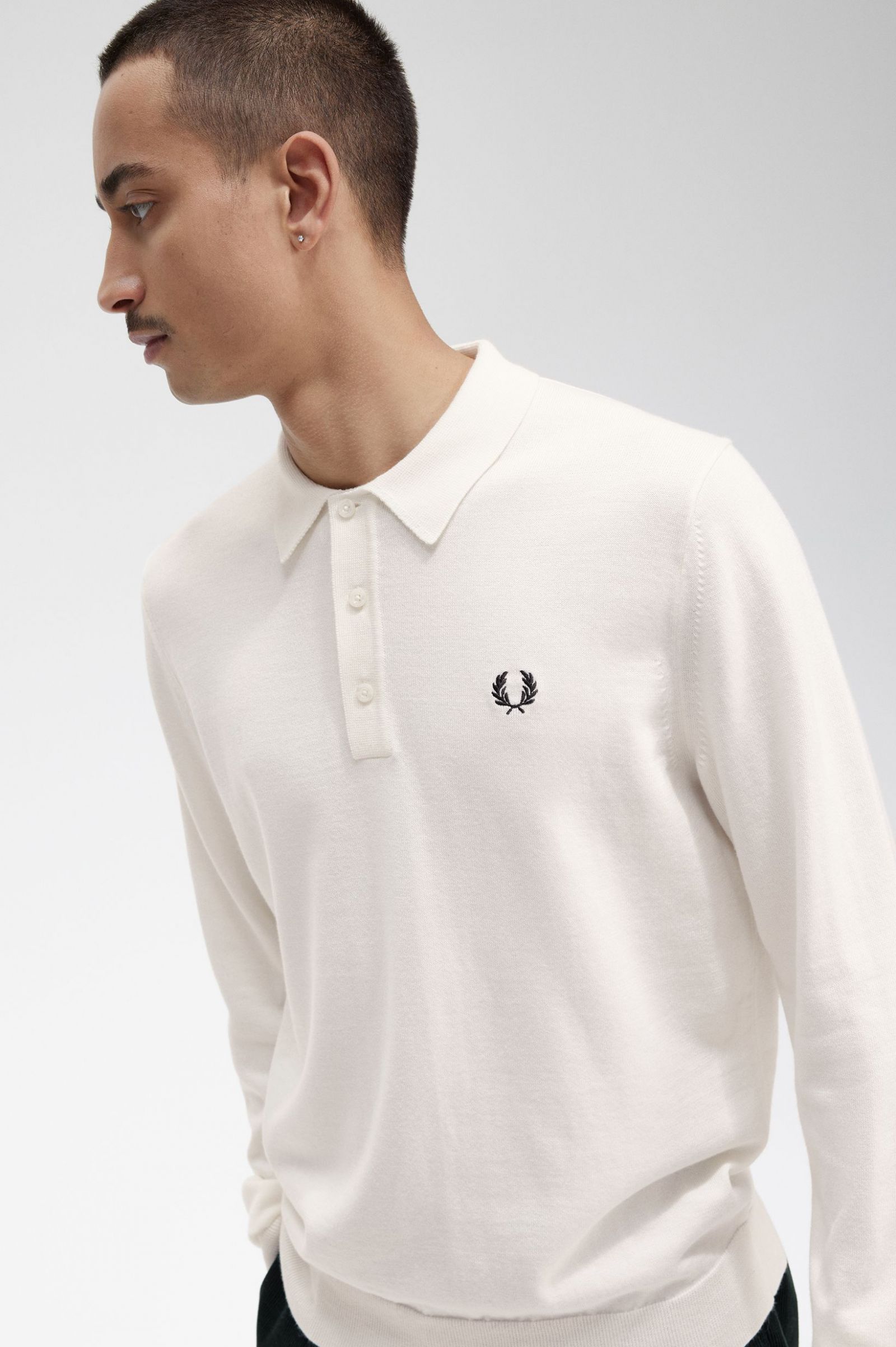 Long Sleeve Knitted Shirt Ecru