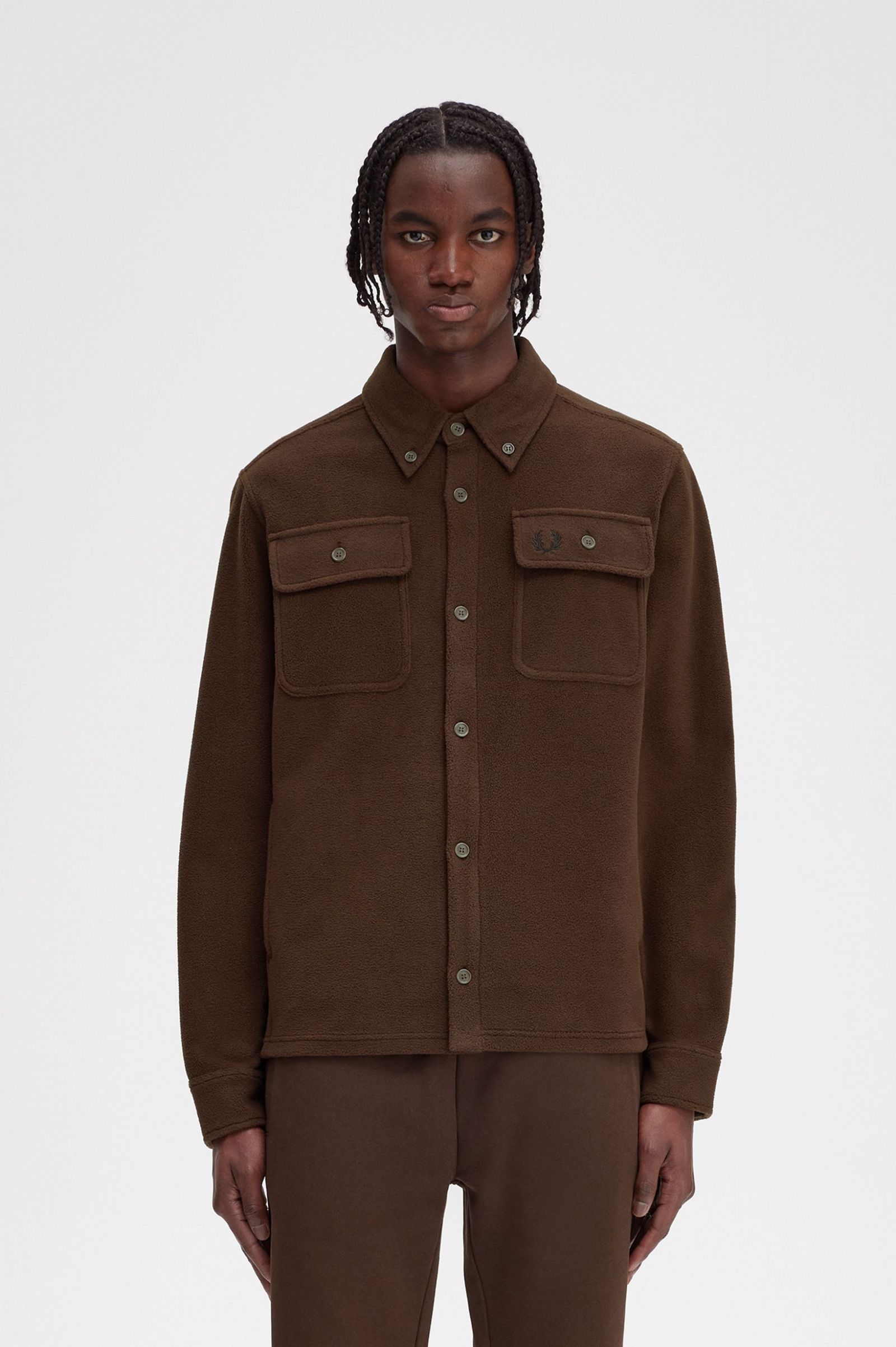 Fleece Overshirt Burnt Tobacco