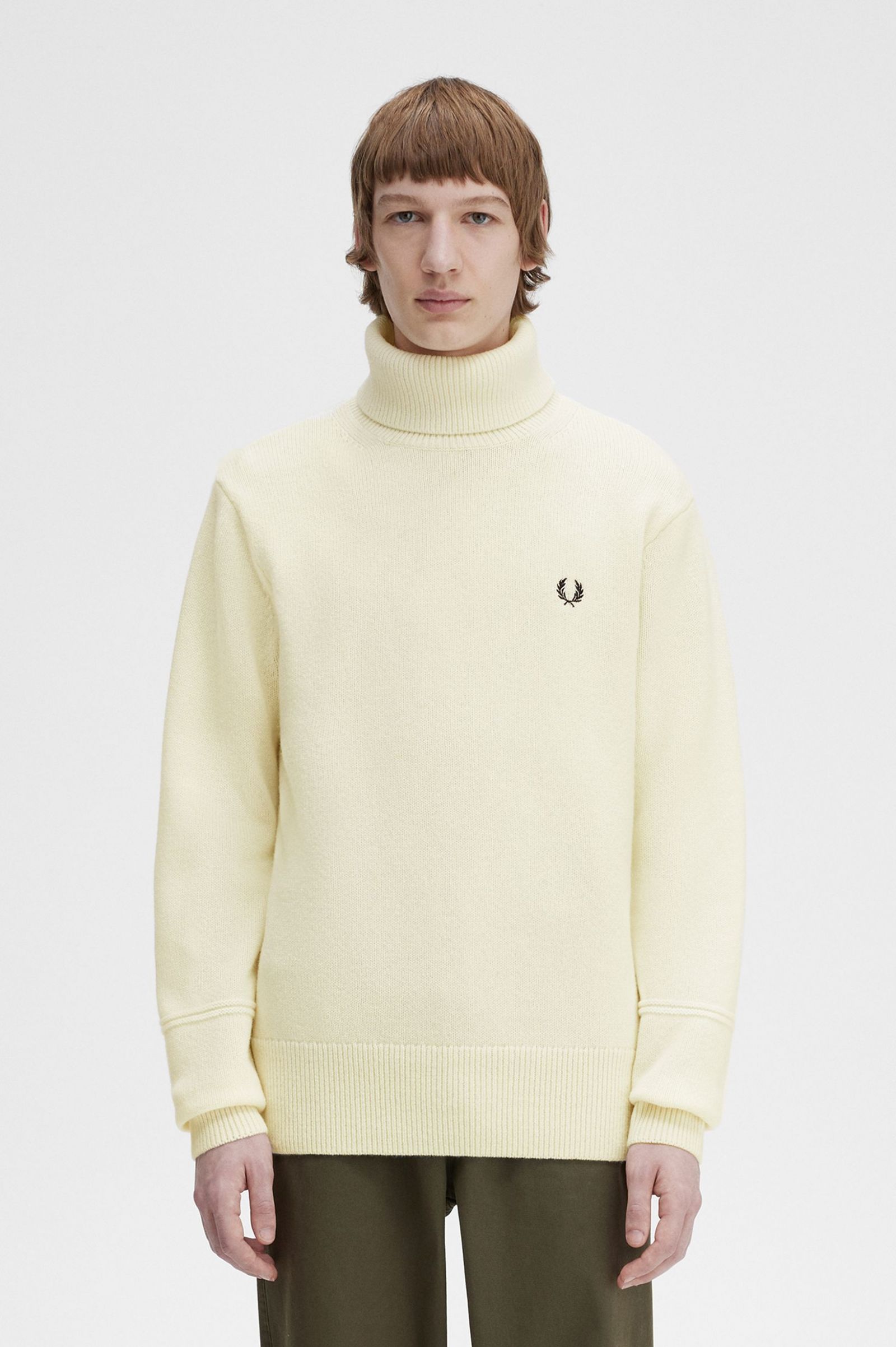 Knitted Roll Neck Jumper Ecru