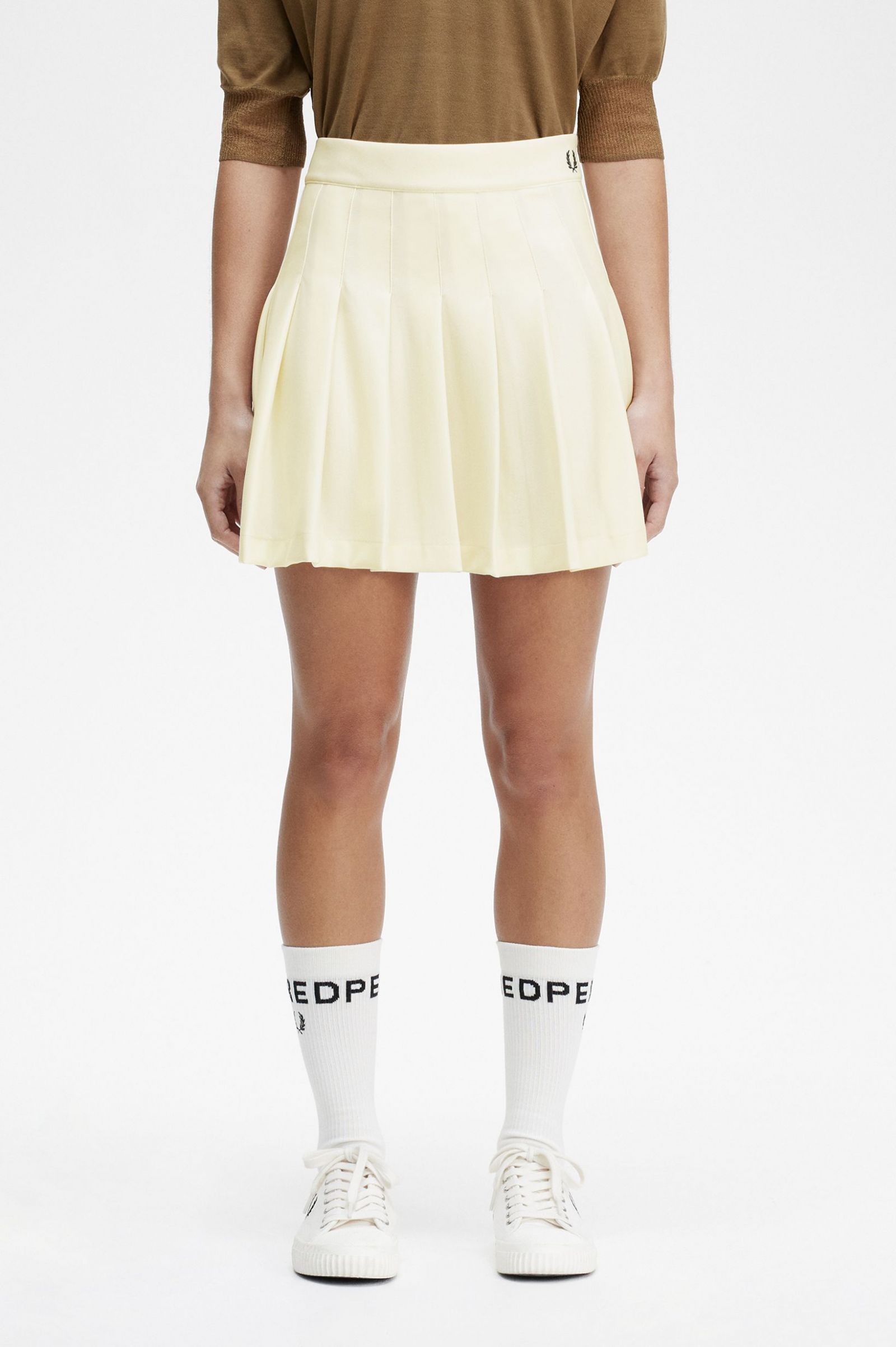 Pleated Tennis Skirt Ecru