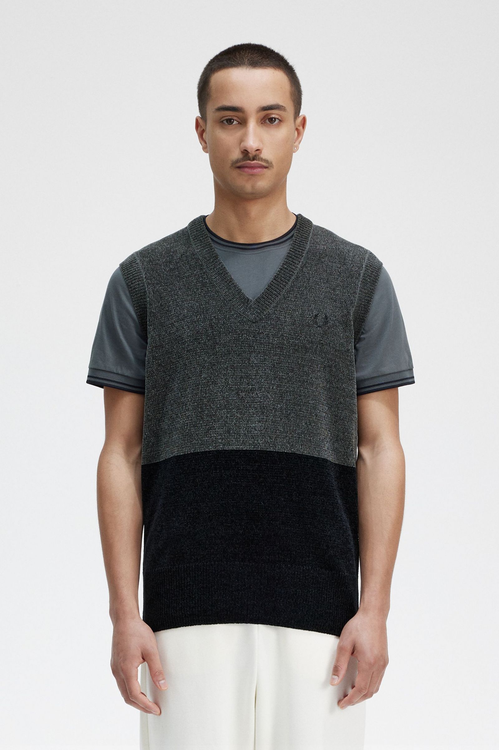 Colour Block Chenille Tank Field Green