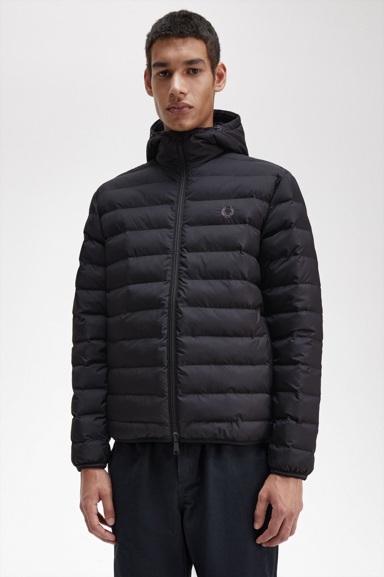 Hooded Insulated Jacket Black