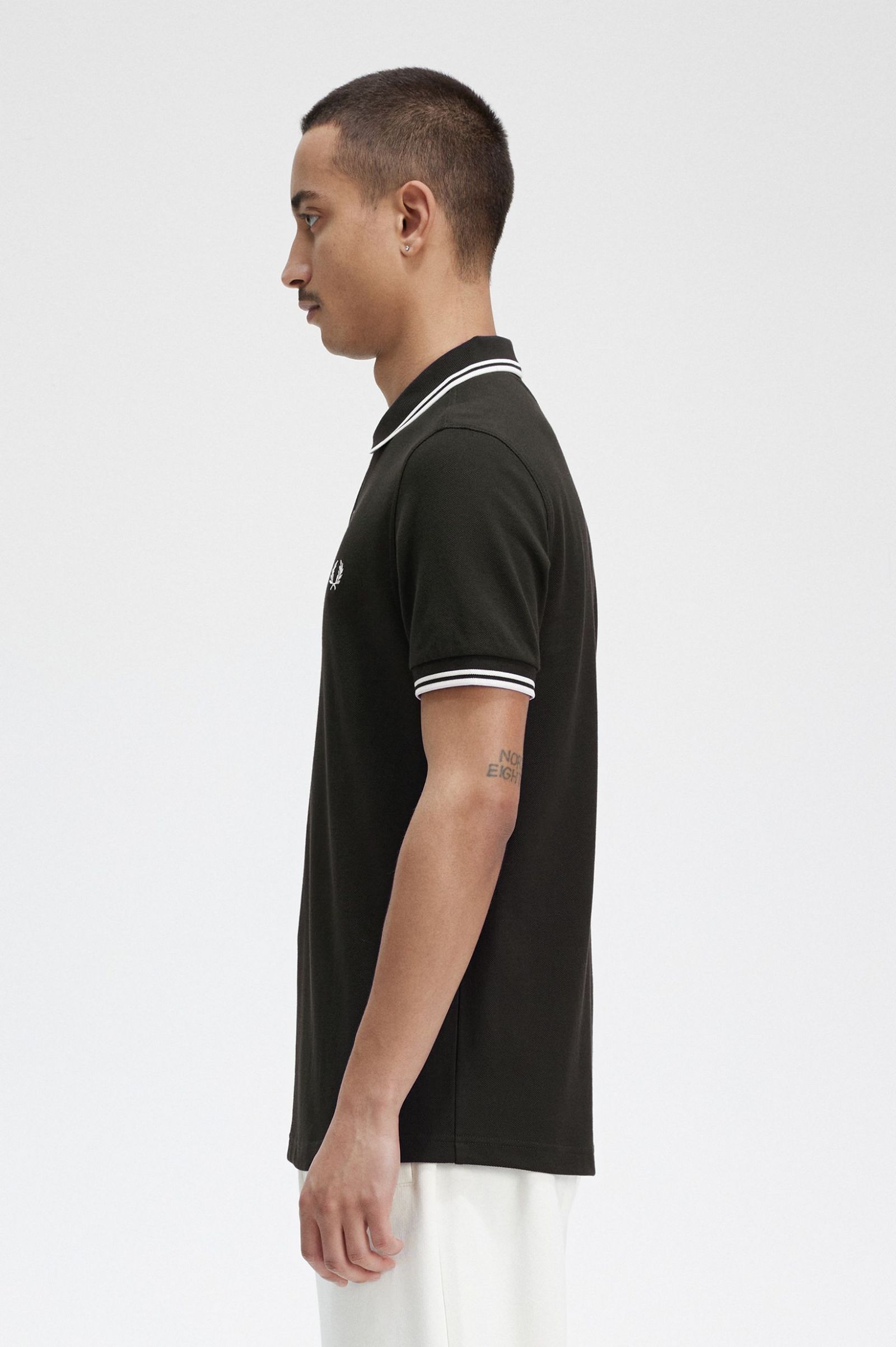 The Fred Perry ShirtM3600 Night Green / Snow White / Snow White