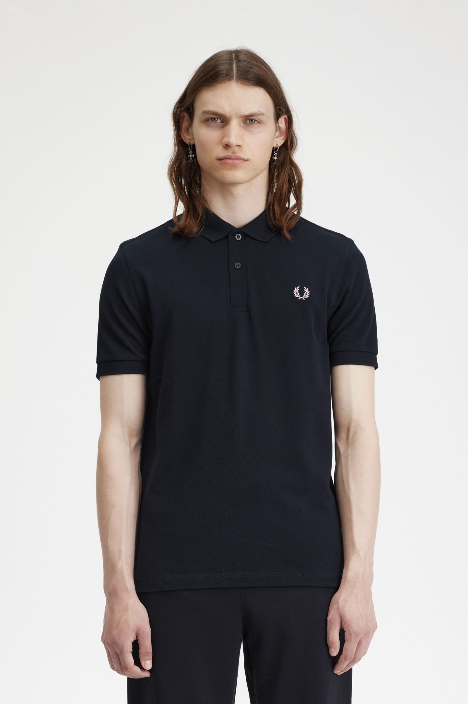 The Fred Perry ShirtM6000 Navy / Dark Pink
