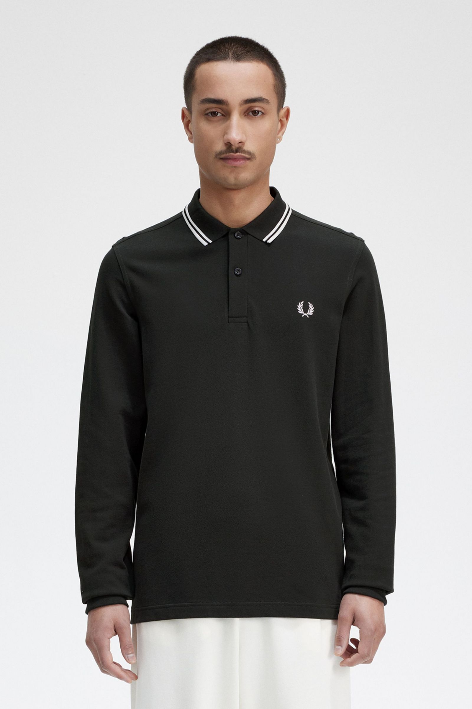 The Fred Perry ShirtM3636 Night Green / Snow White / Snow White