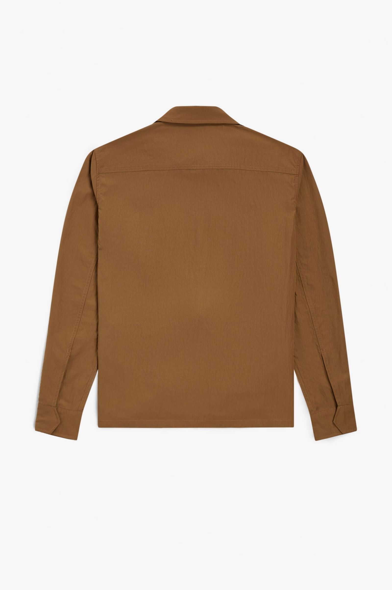 Textured Zip-Through Overshirt Shaded Stone