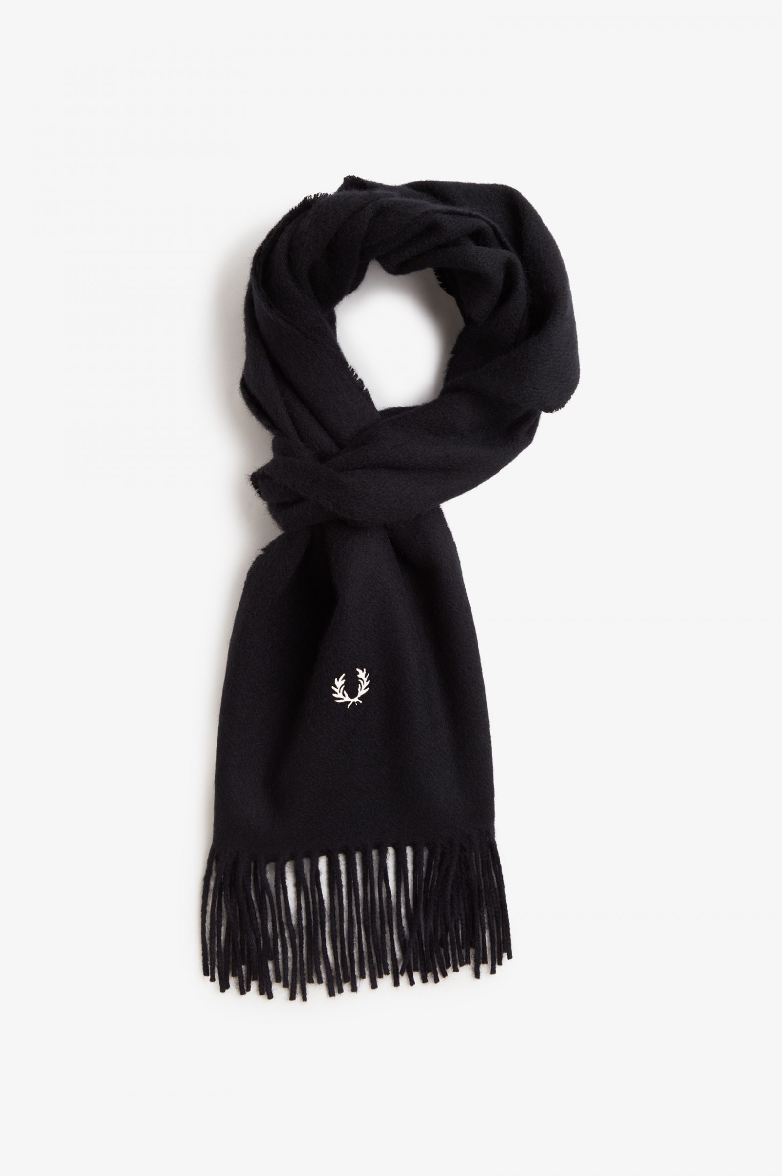 Lambswool Scarf Black / Dark Caramel
