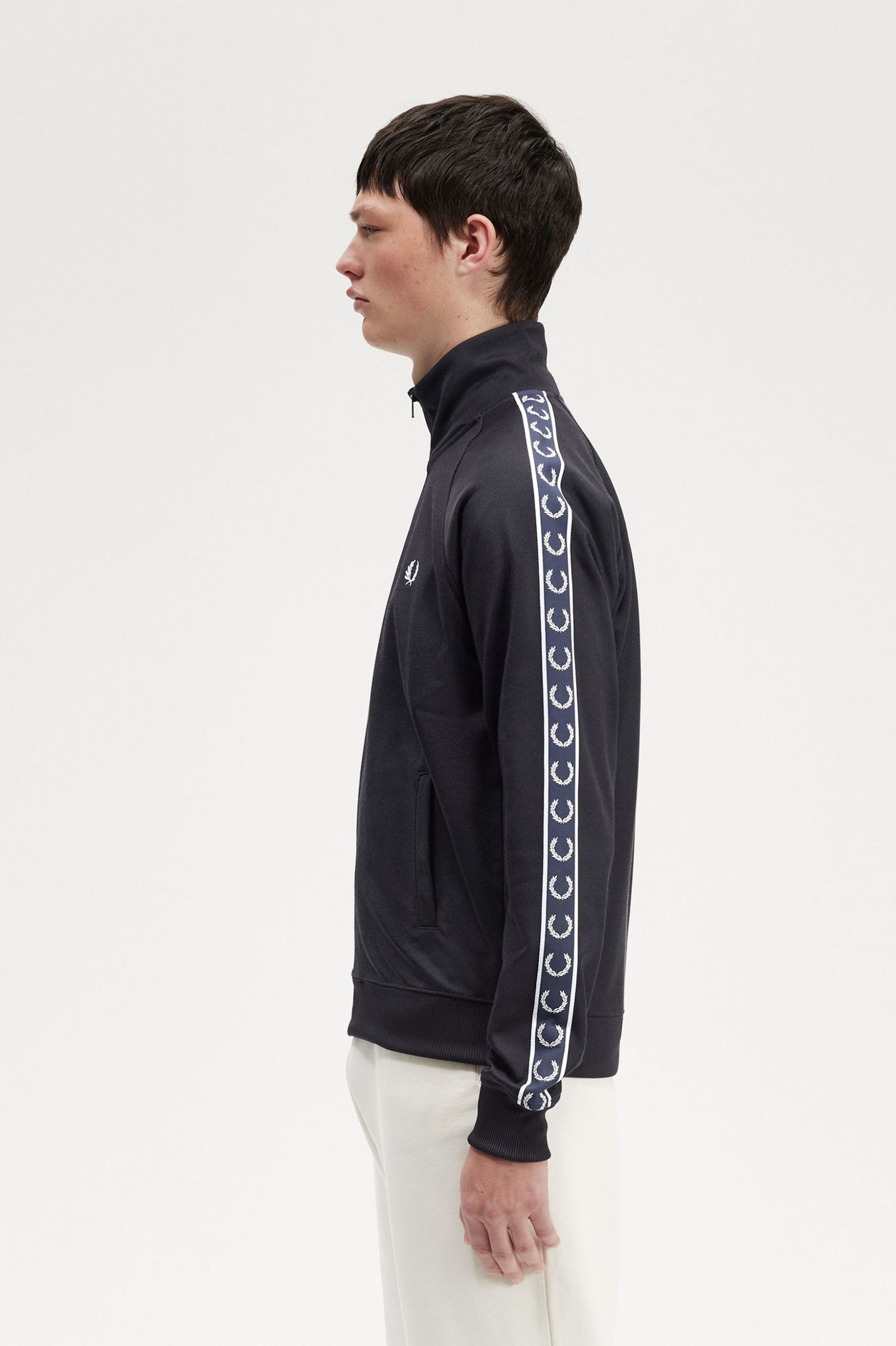 Contrast Tape Track Jacket Navy / Navy