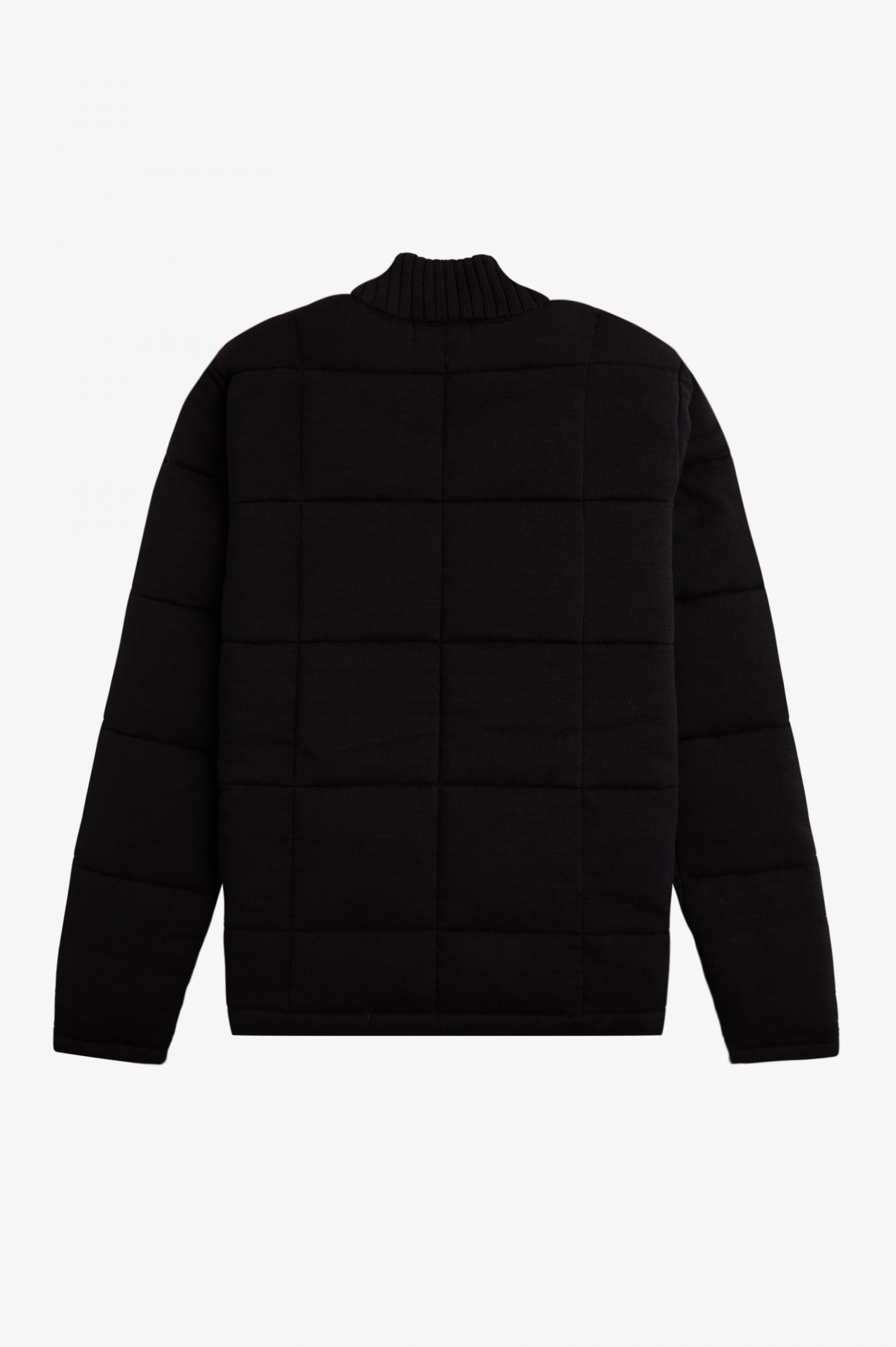 Quilted Knitted Jacket Dark Oatmeal