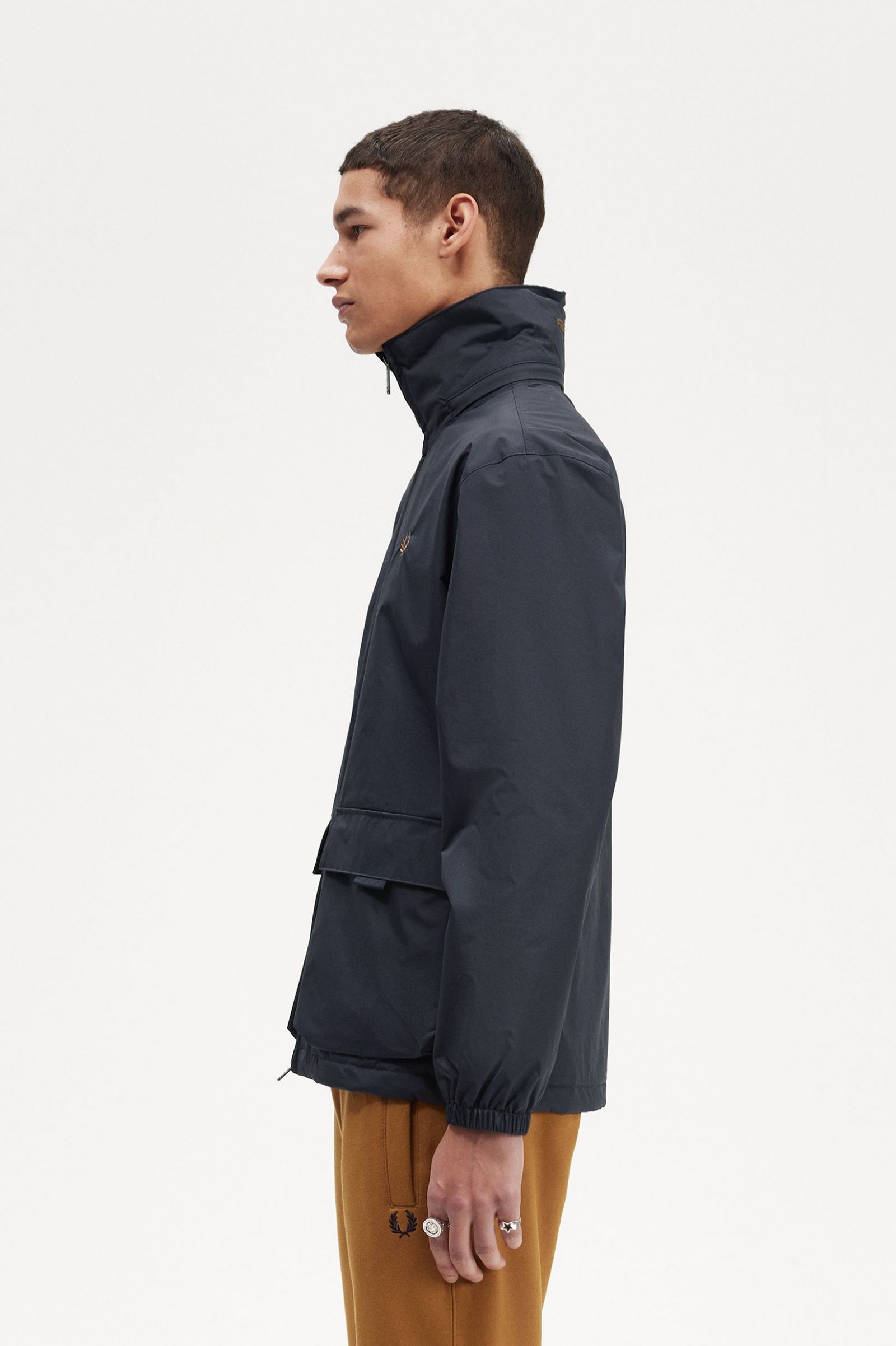 Patch Pocket Zip Through Jacket Navy