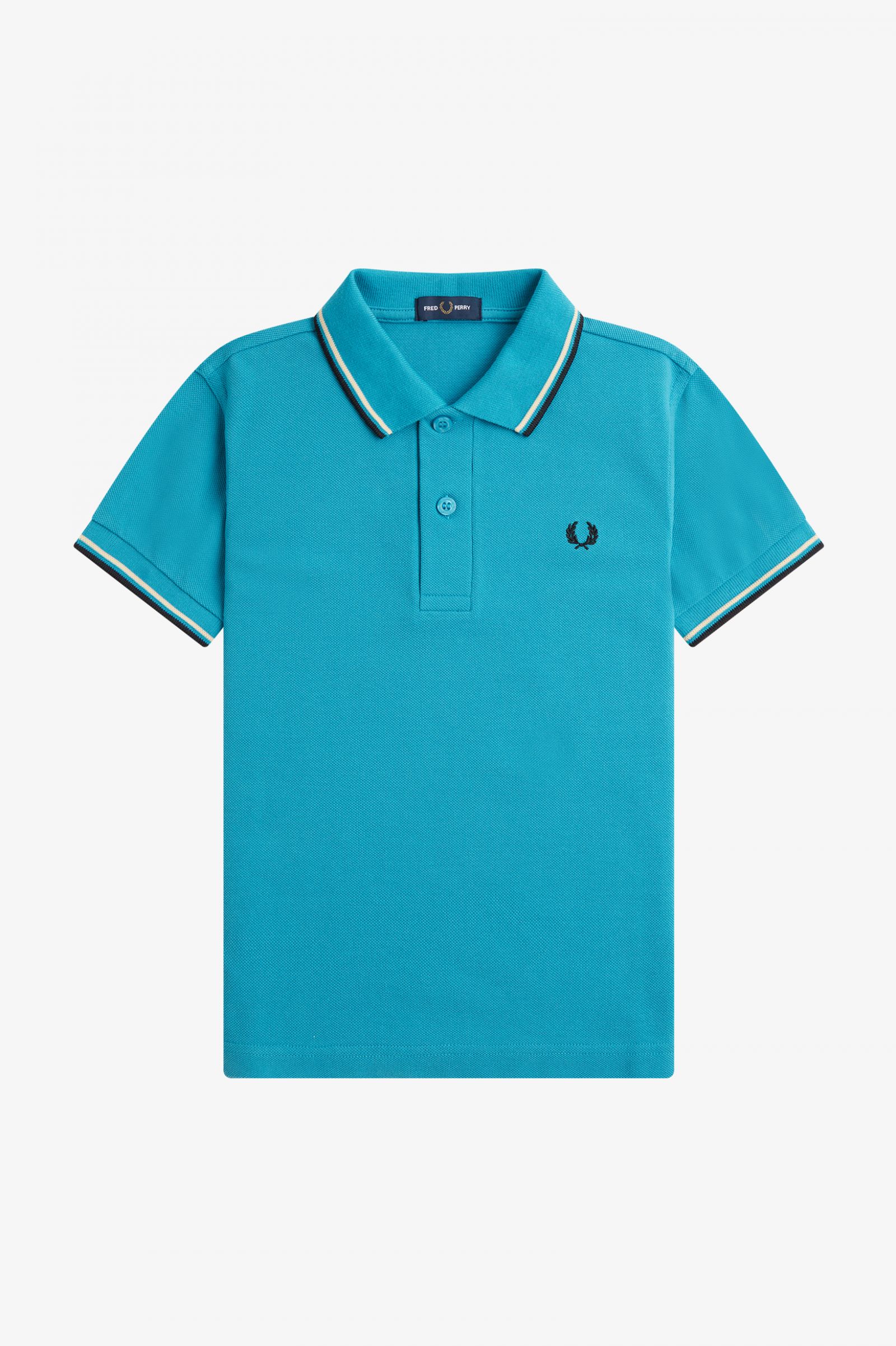 The Fred Perry ShirtKids Twin Tipped Fred Perry Shirt Cyber Blue / Ice Cream / Black