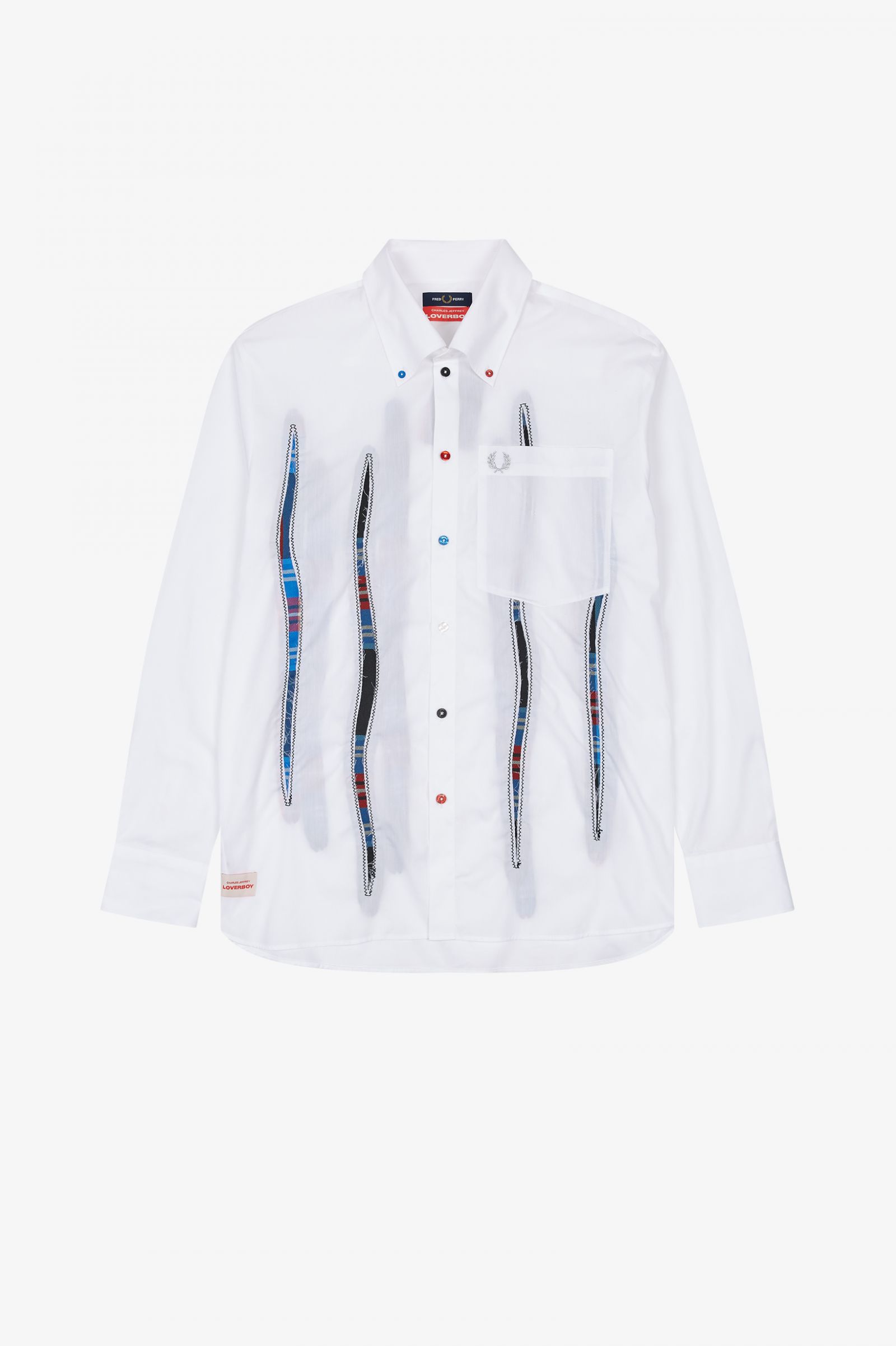 Charles Jeffrey LoverboyOversized Tartan Patch Shirt Loverboy Tartan