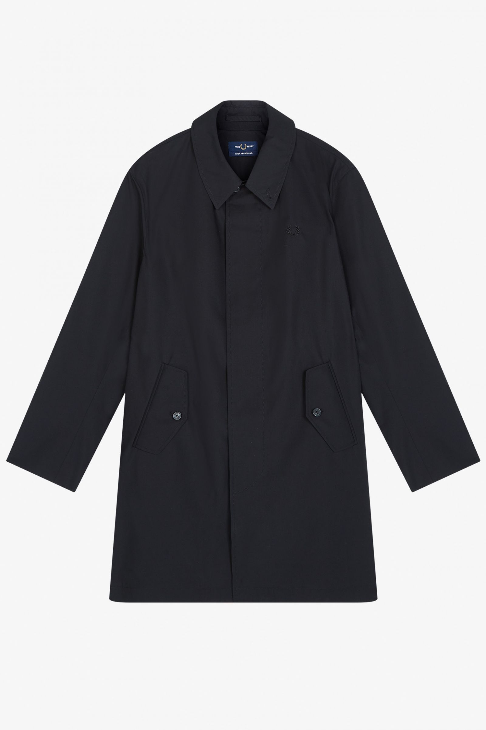Made In EnglandConcealed Placket Mac Black