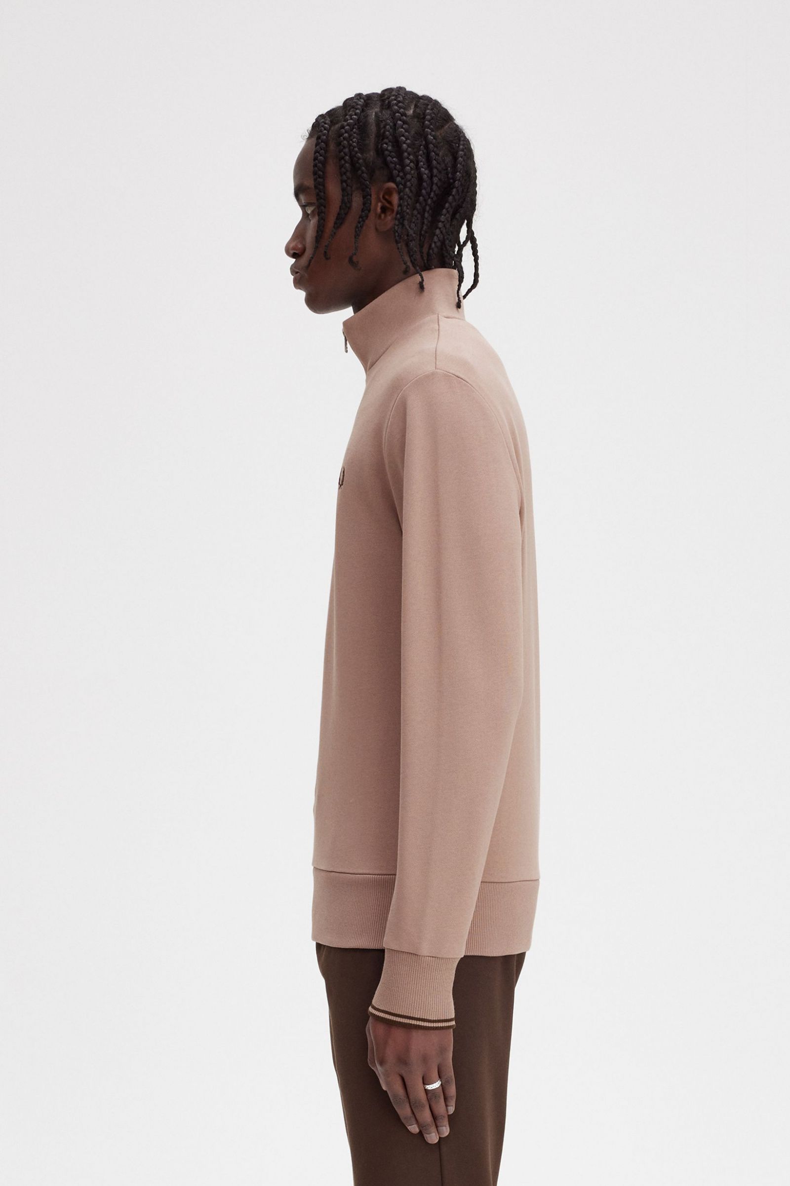 Half Zip Sweatshirt Dark Pink