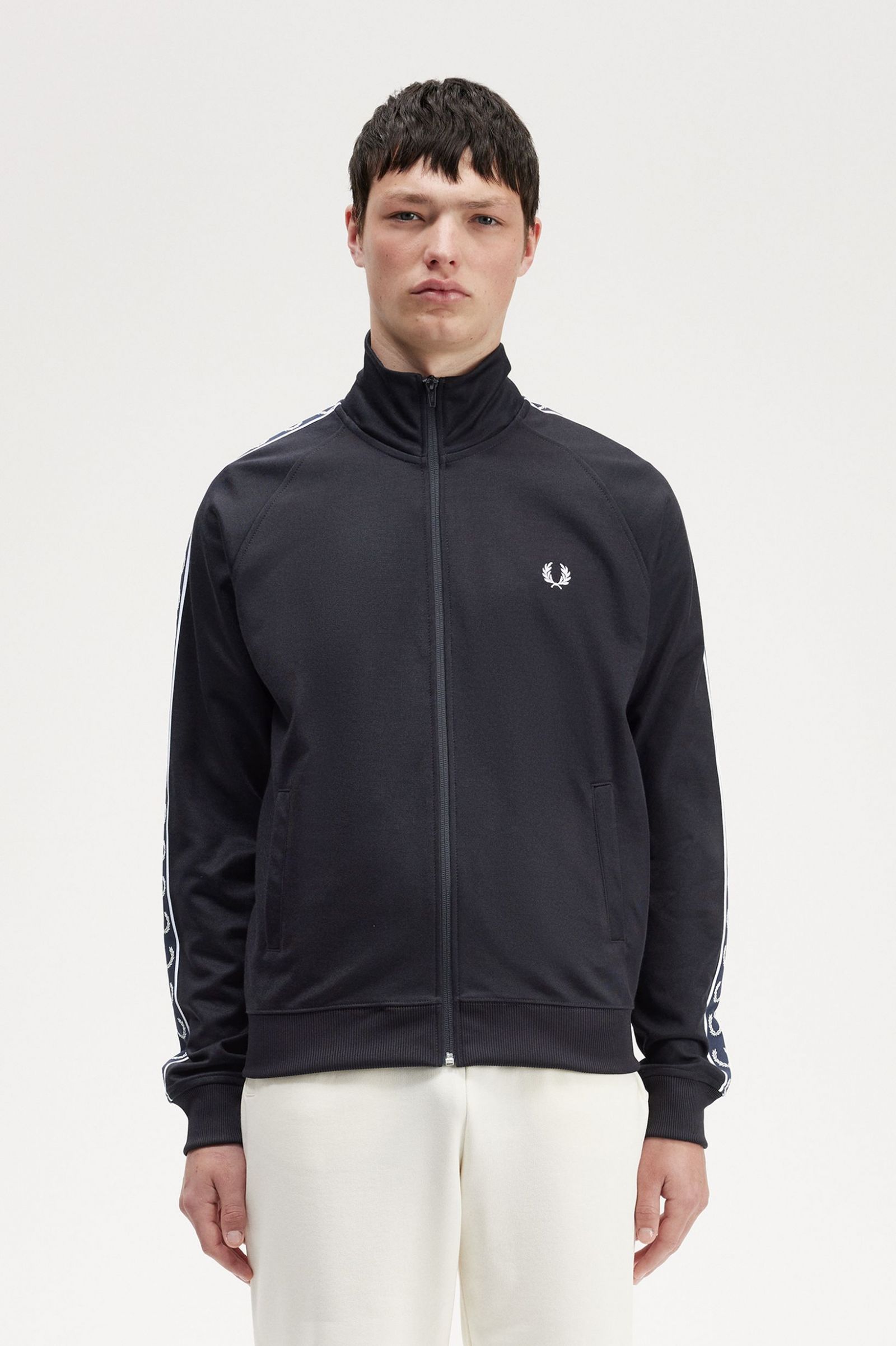 Contrast Tape Track Jacket Navy / Navy