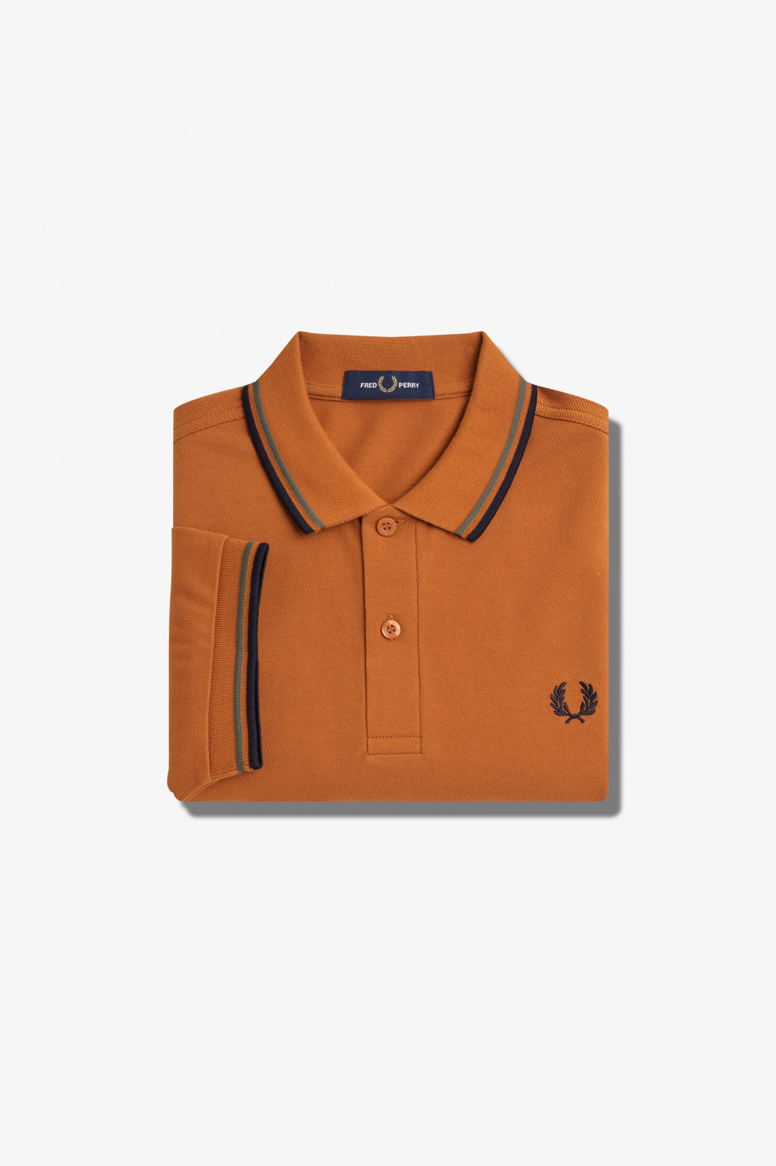 The Fred Perry ShirtM3600 Nut Flake / Field Green / Navy