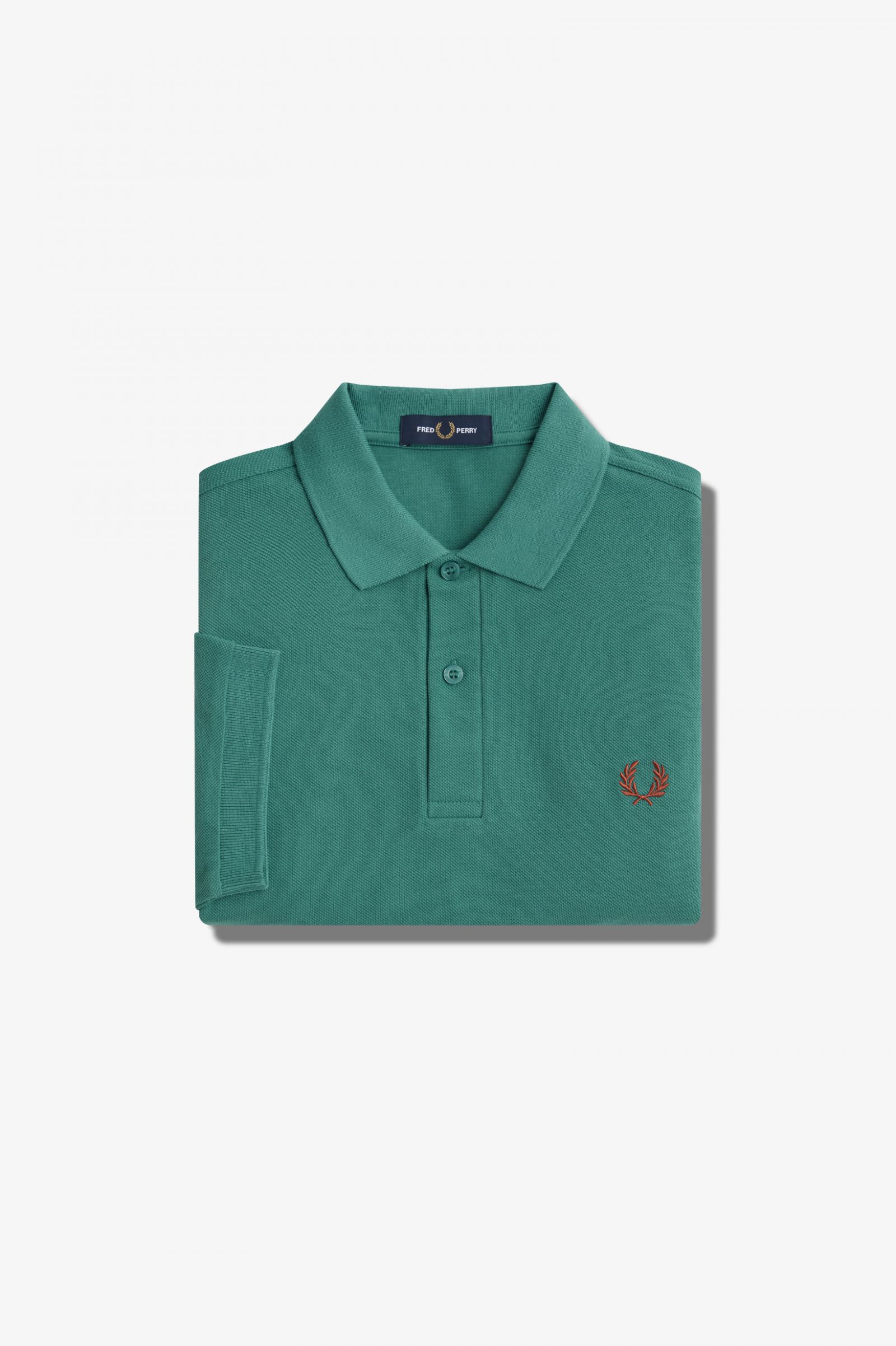 The Fred Perry ShirtM6000 Deep Mint / Whisky Brown
