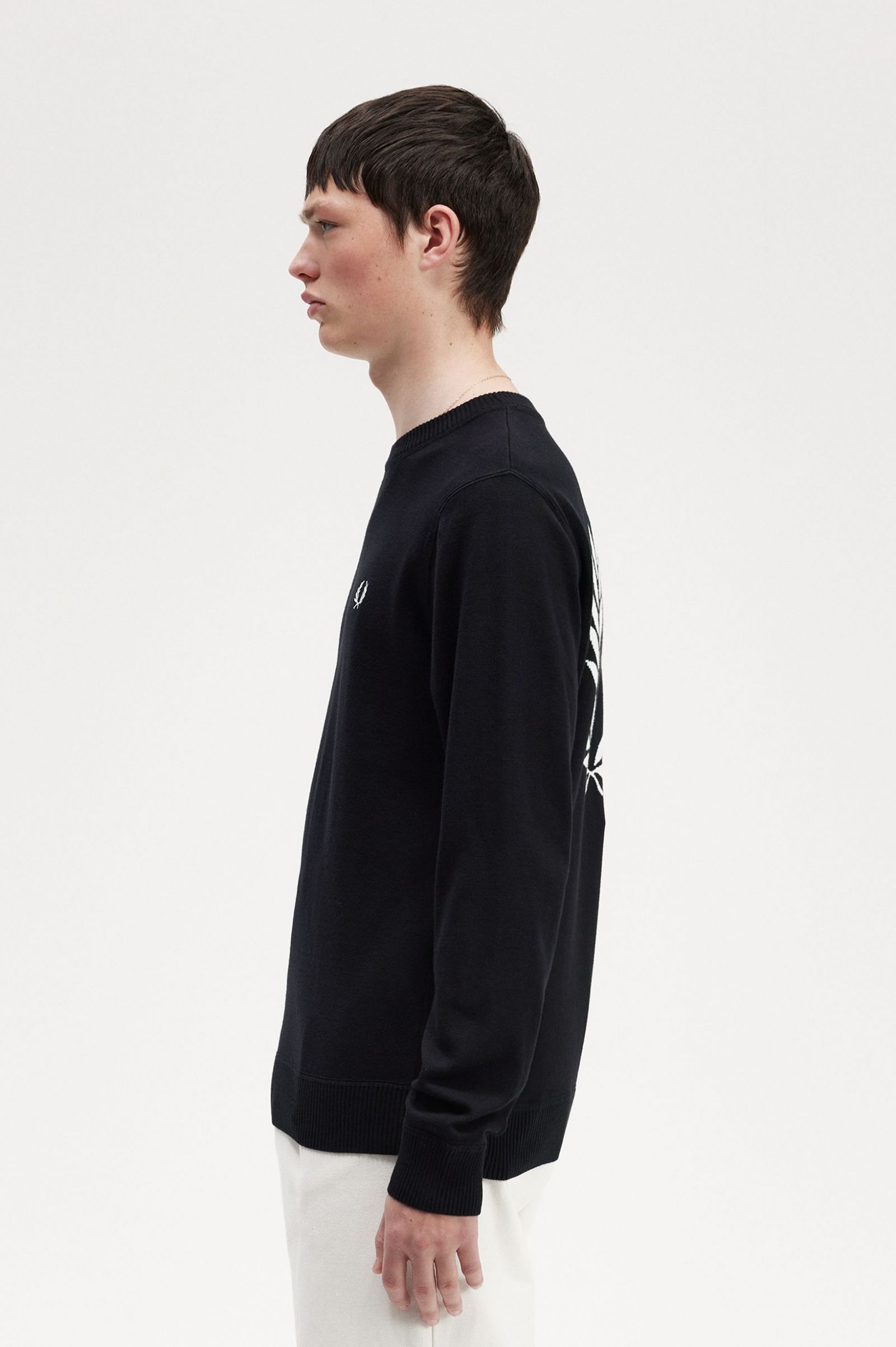 Graphic Laurel Wreath Jumper Black