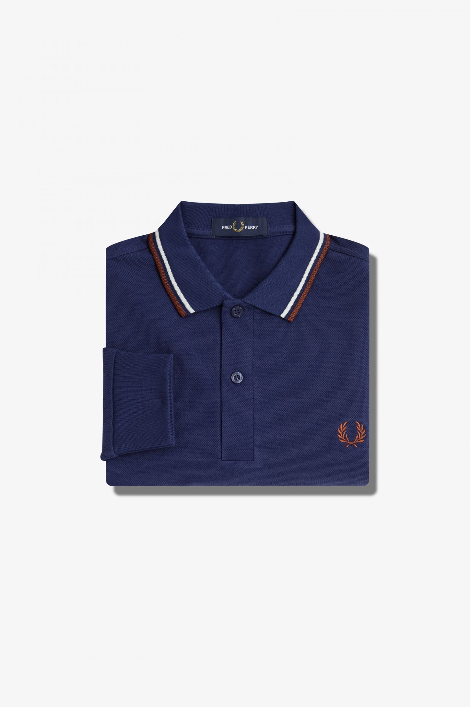 The Fred Perry ShirtM3636 French Navy / Ecru / Whisky Brown