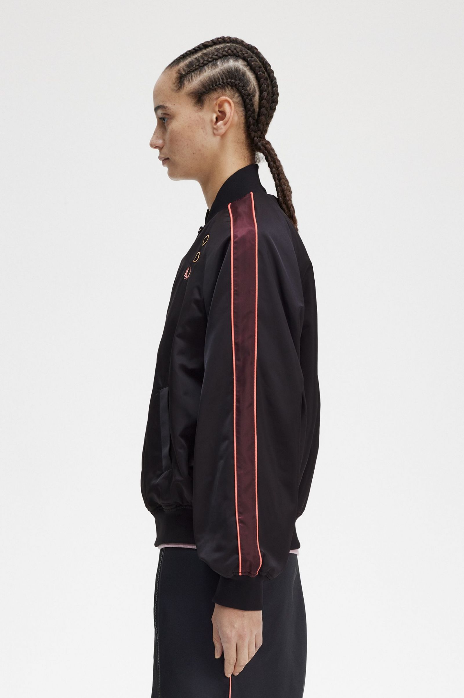Amy Winehouse FoundationPrinted Lining Bomber Jacket Black