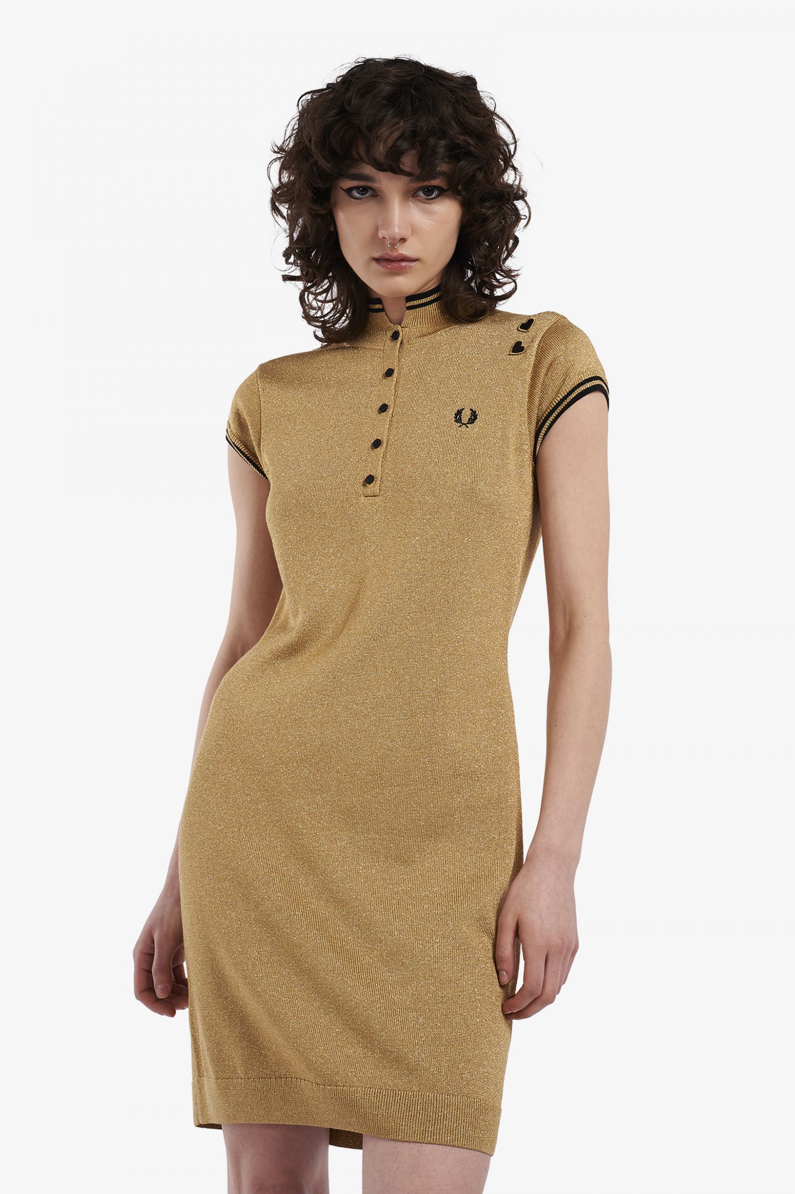 Amy Winehouse FoundationMetallic Knitted Dress 1964 Gold