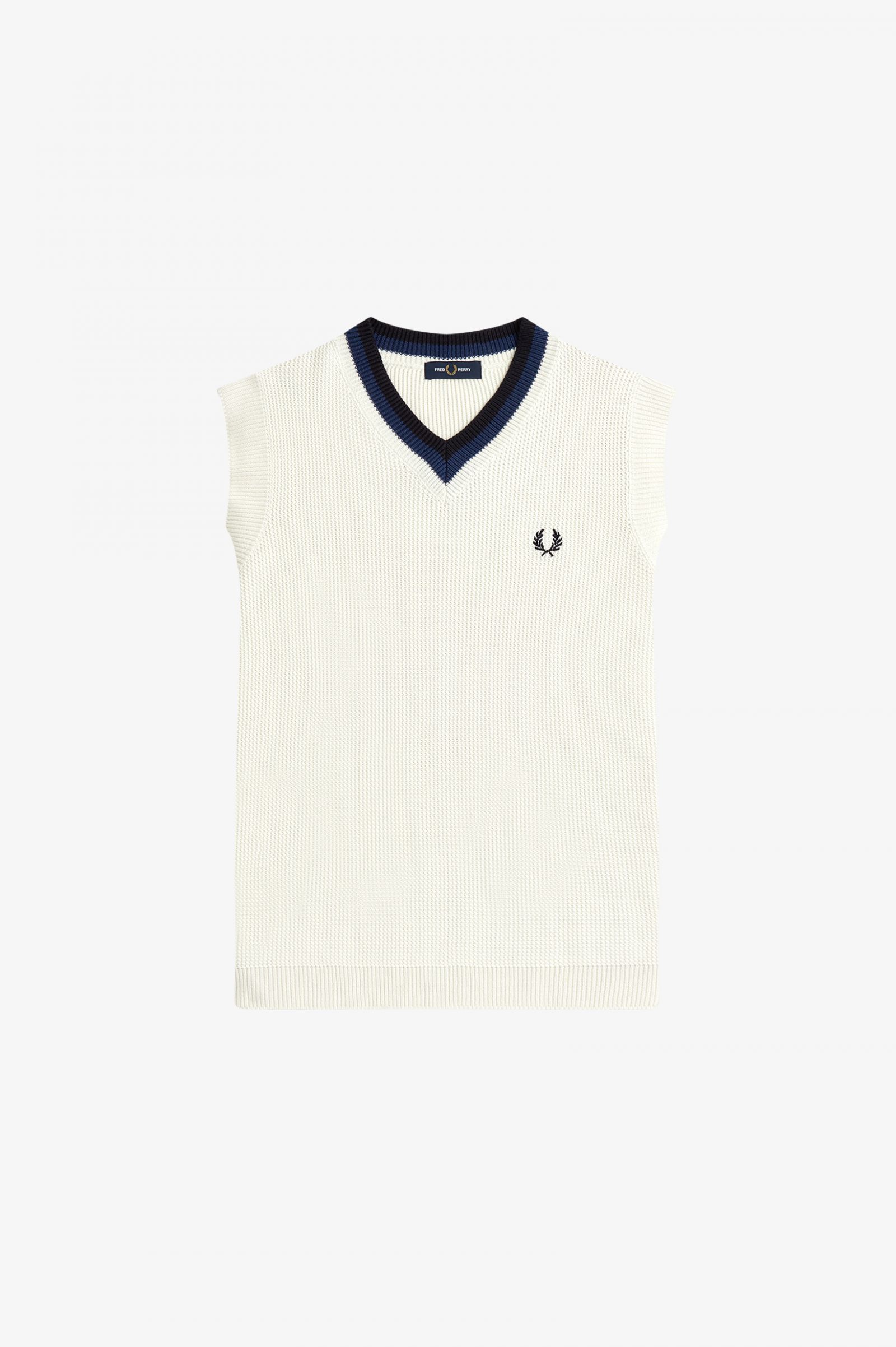 ReissuesV-Neck Knitted Tank French Navy
