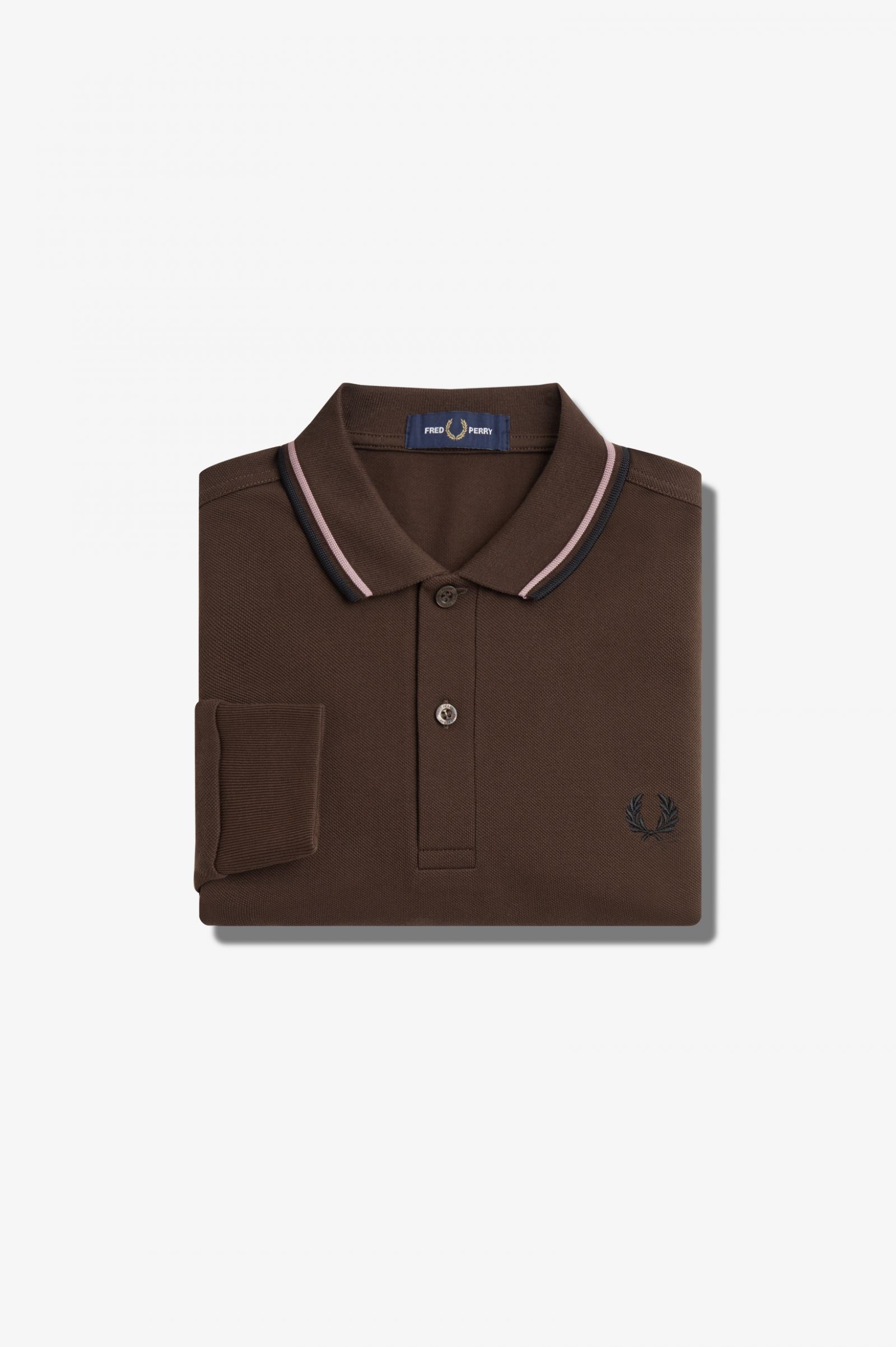 The Fred Perry ShirtM3636 Burnt Tobacco / Dark Pink / Black