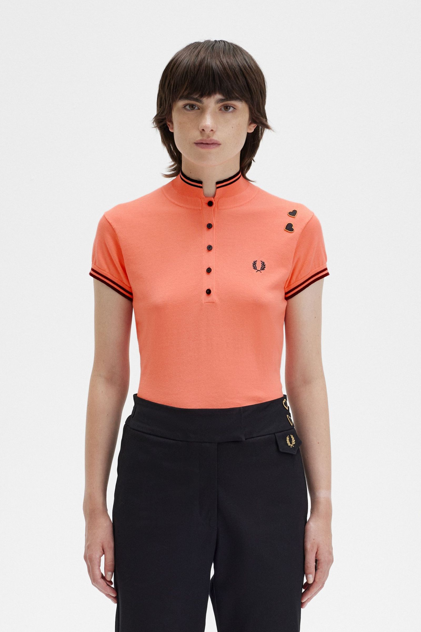 Amy Winehouse FoundationKnitted Shirt Coral Heat