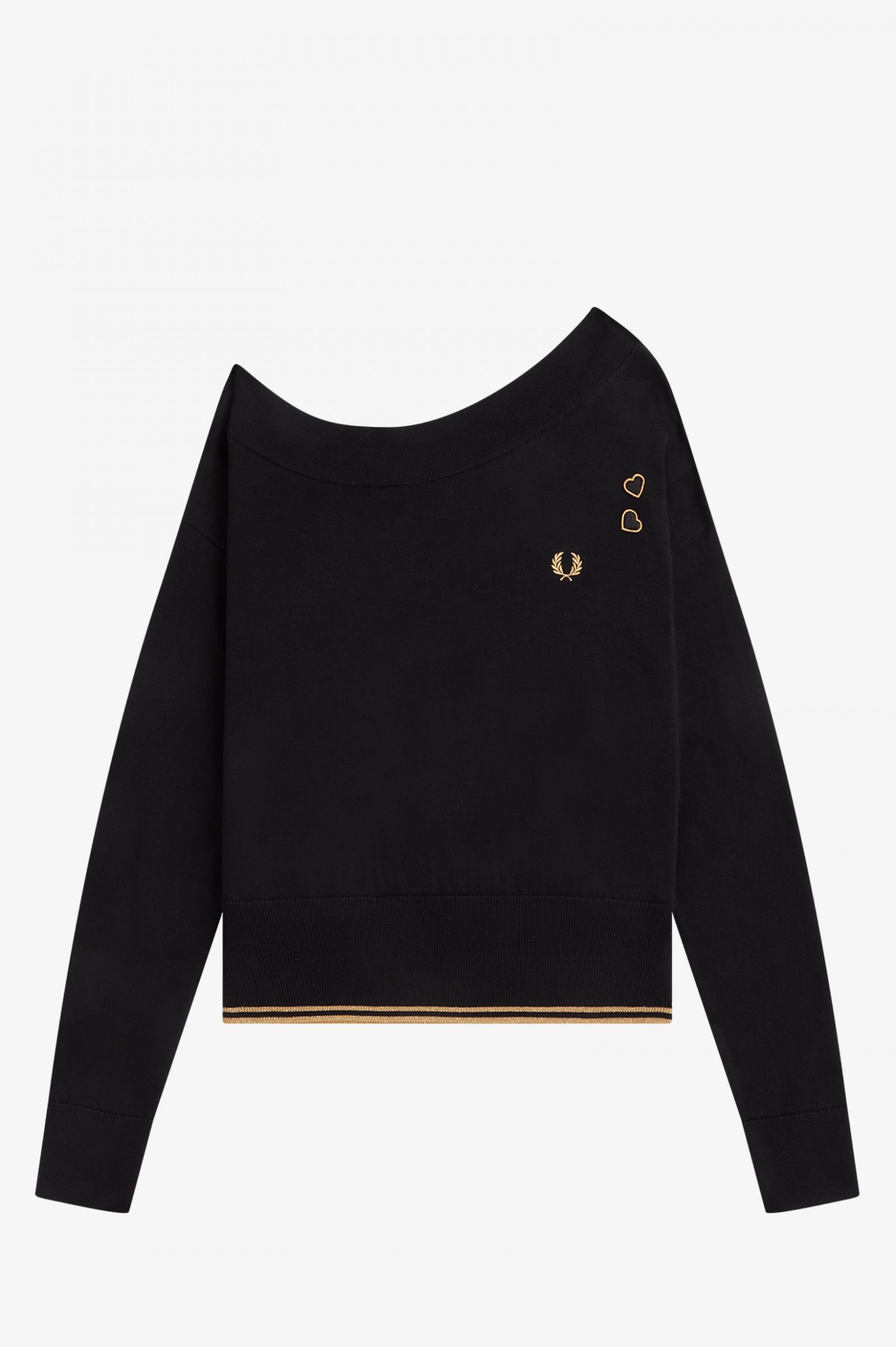 Amy Winehouse FoundationOff-The-Shoulder Knitted Top Black