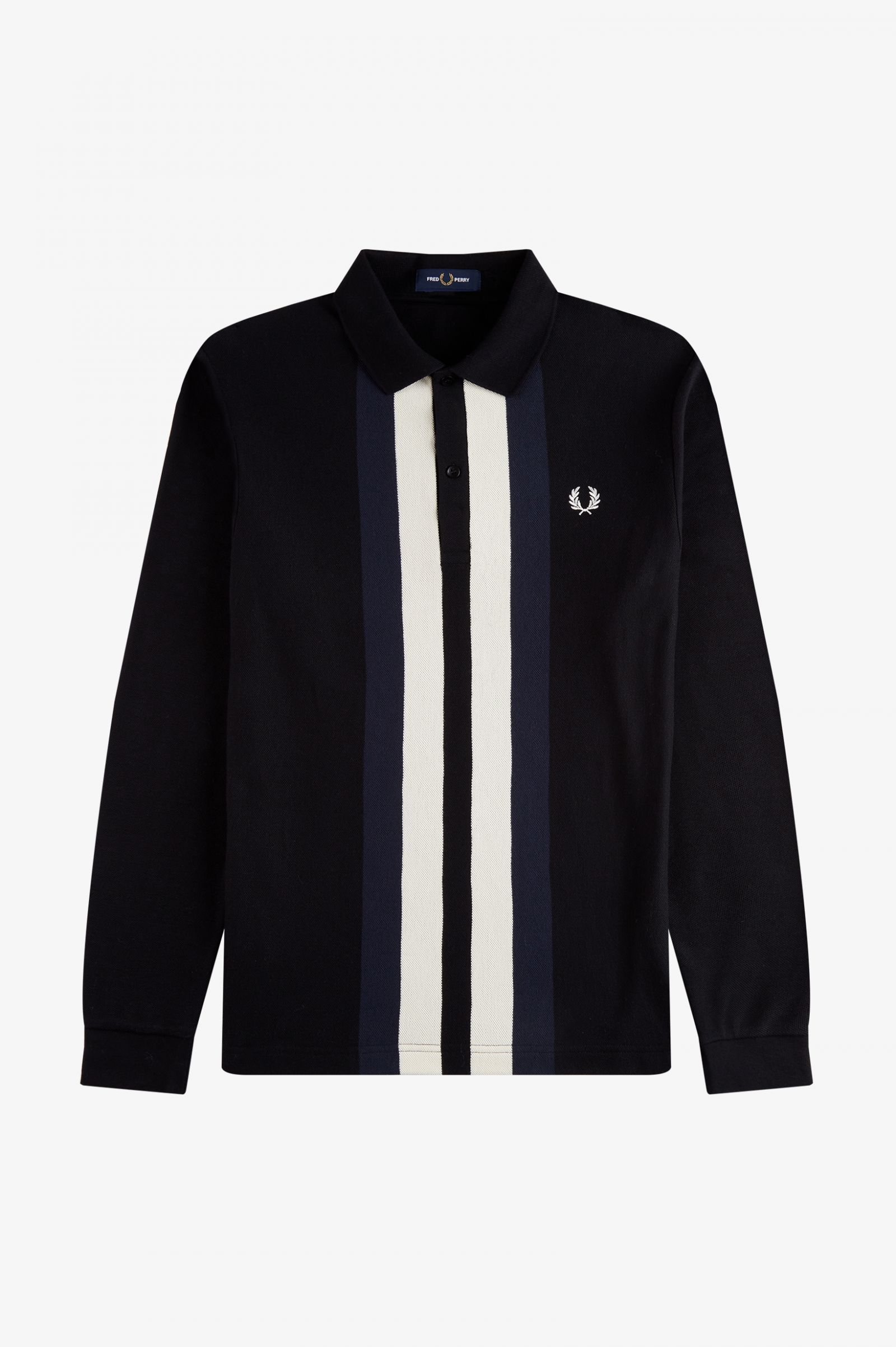ReissuesStriped Long Sleeve Polo Shirt