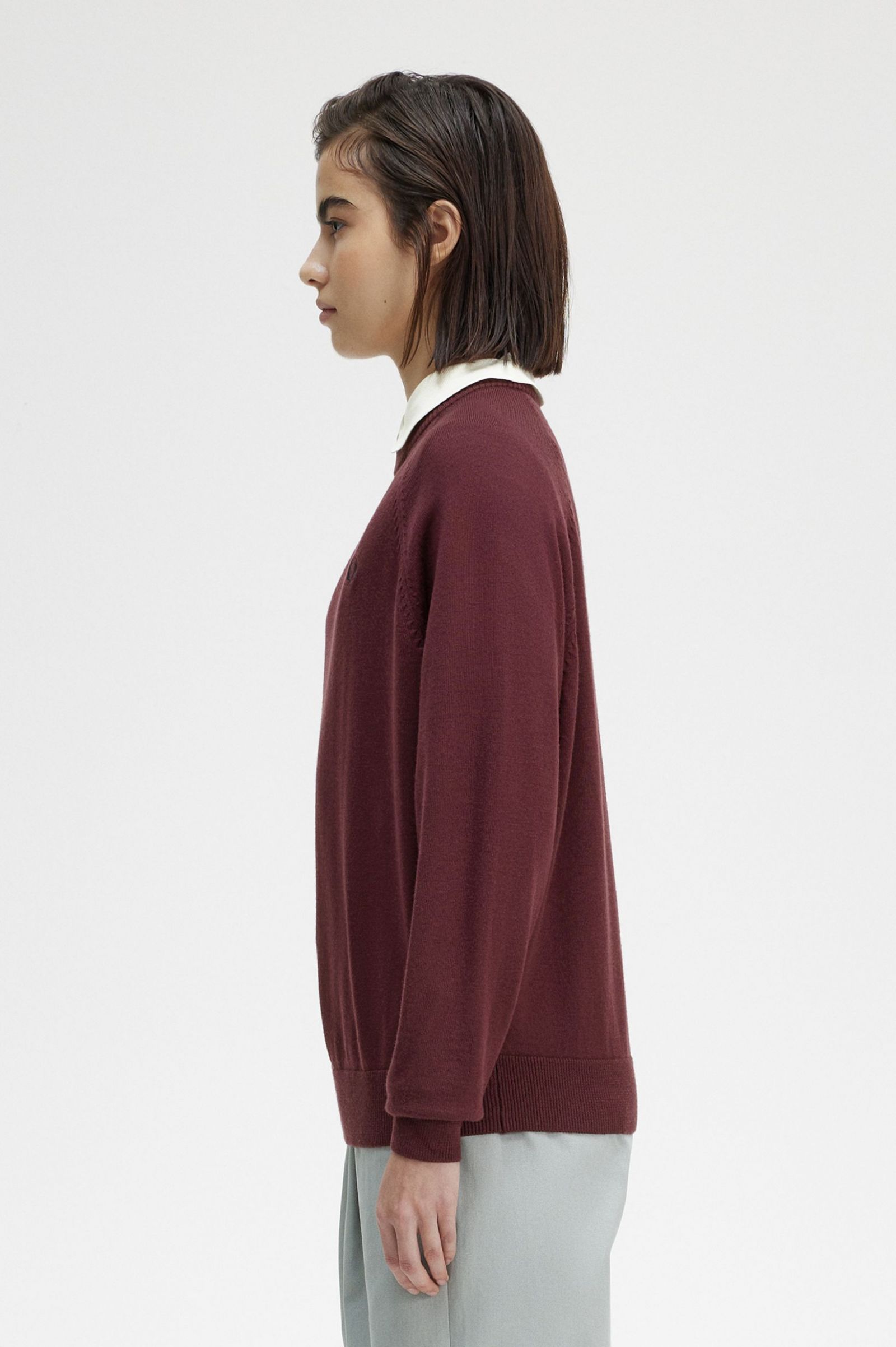 Crew Neck Jumper Oxblood