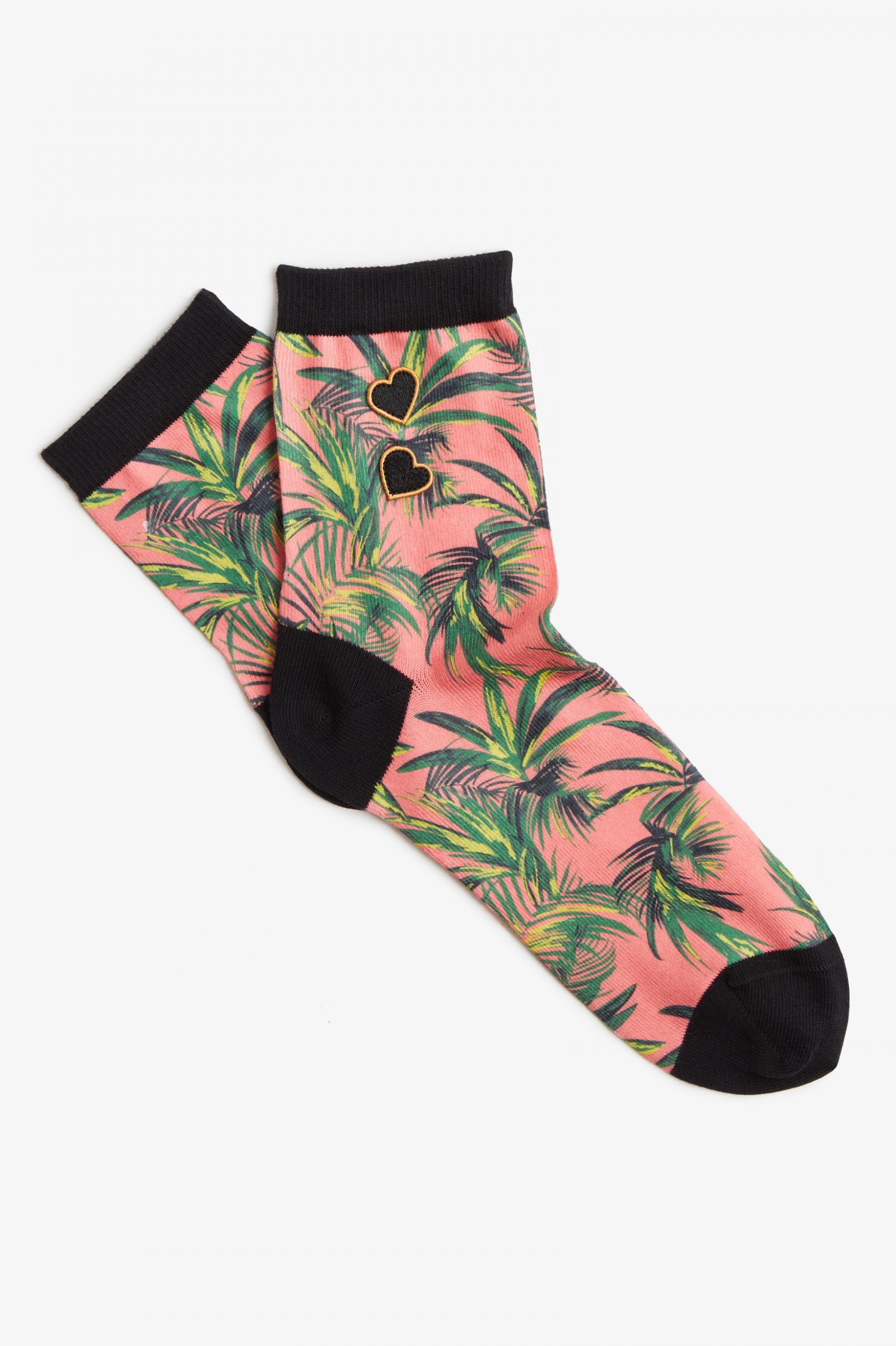 Amy Winehouse FoundationPalm Print Socks Coral Heat