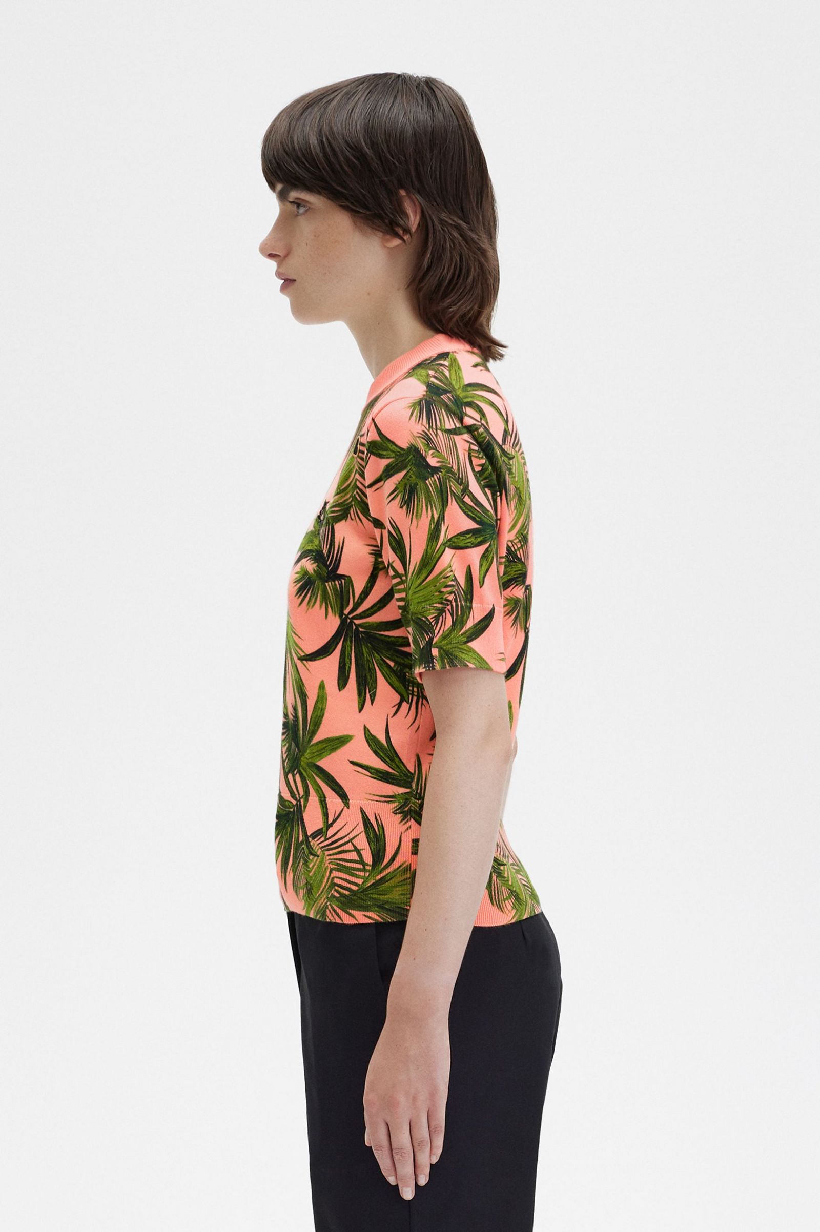 Amy Winehouse FoundationPalm Print Jumper Coral Heat