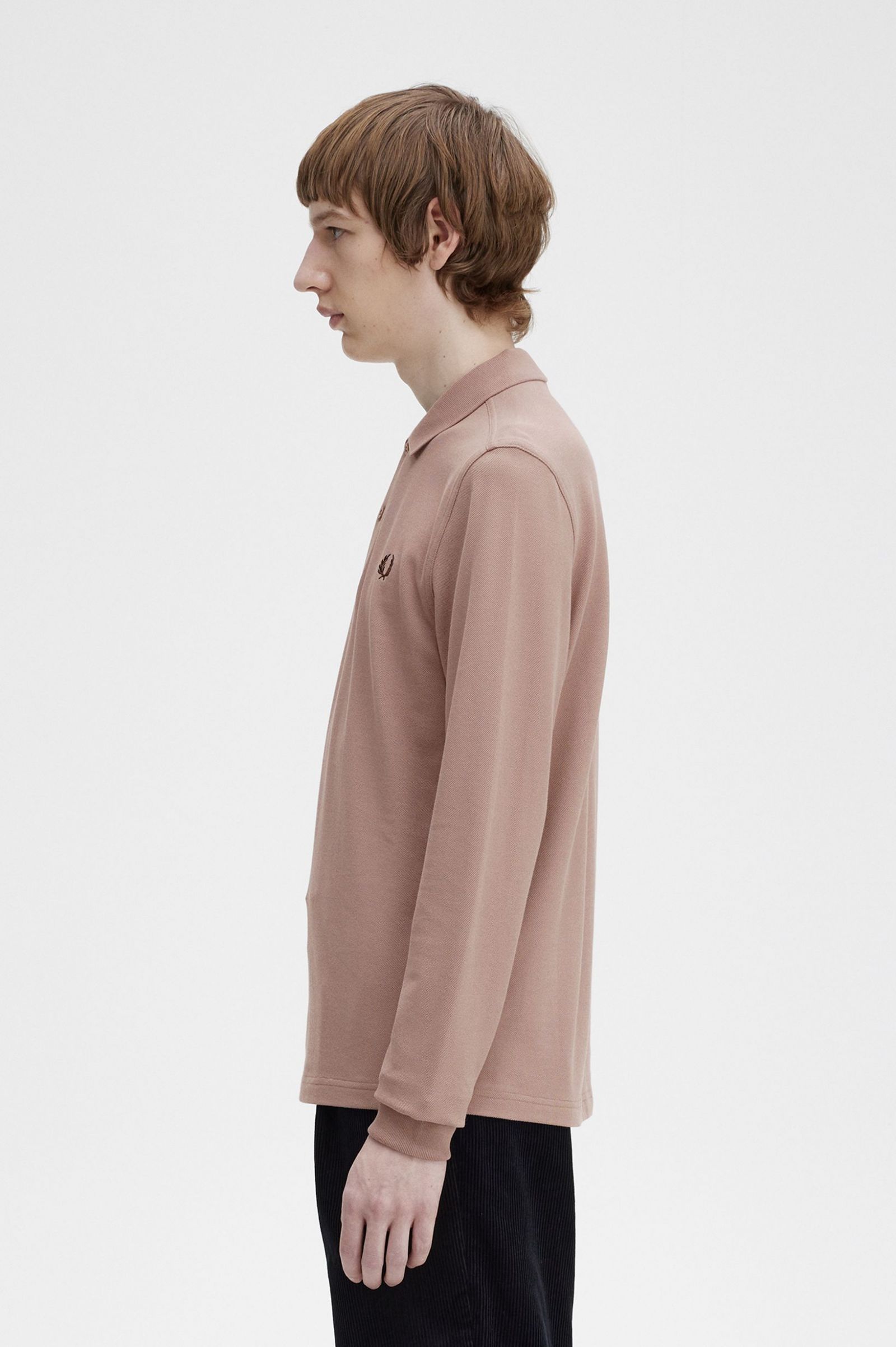 The Fred Perry ShirtM6006 Dark Pink / Burnt Tobacco