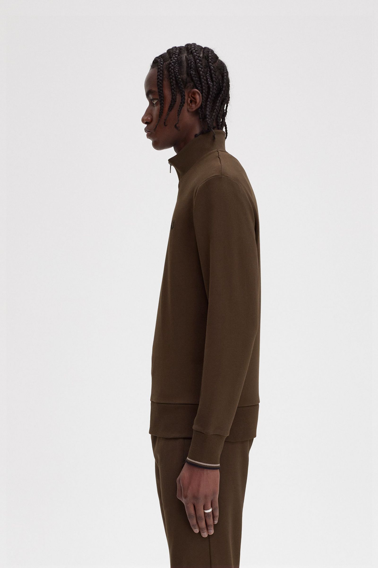 Half Zip Sweatshirt Burnt Tobacco