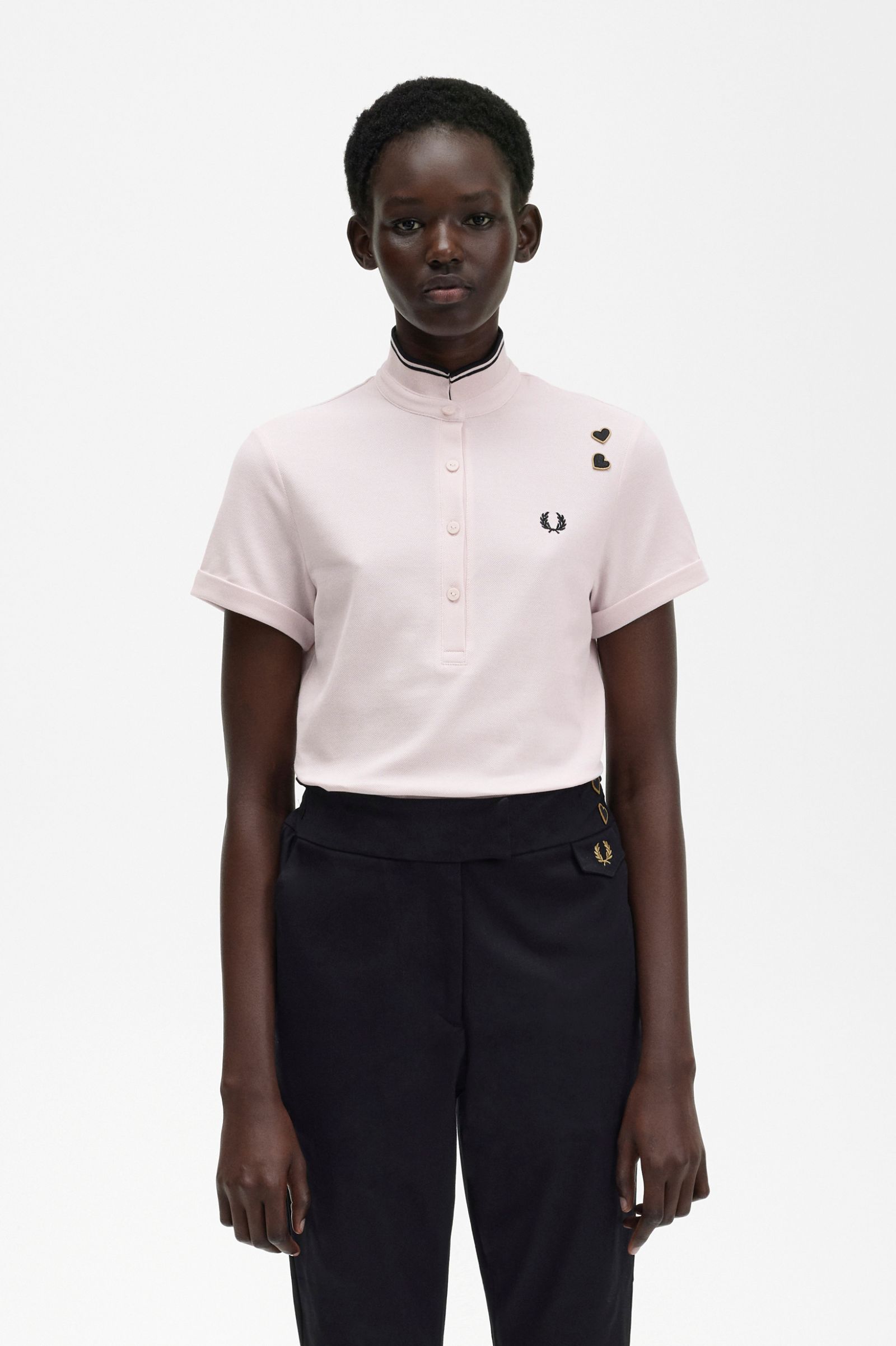 Amy Winehouse FoundationTipped Piqué Shirt Milky Pink